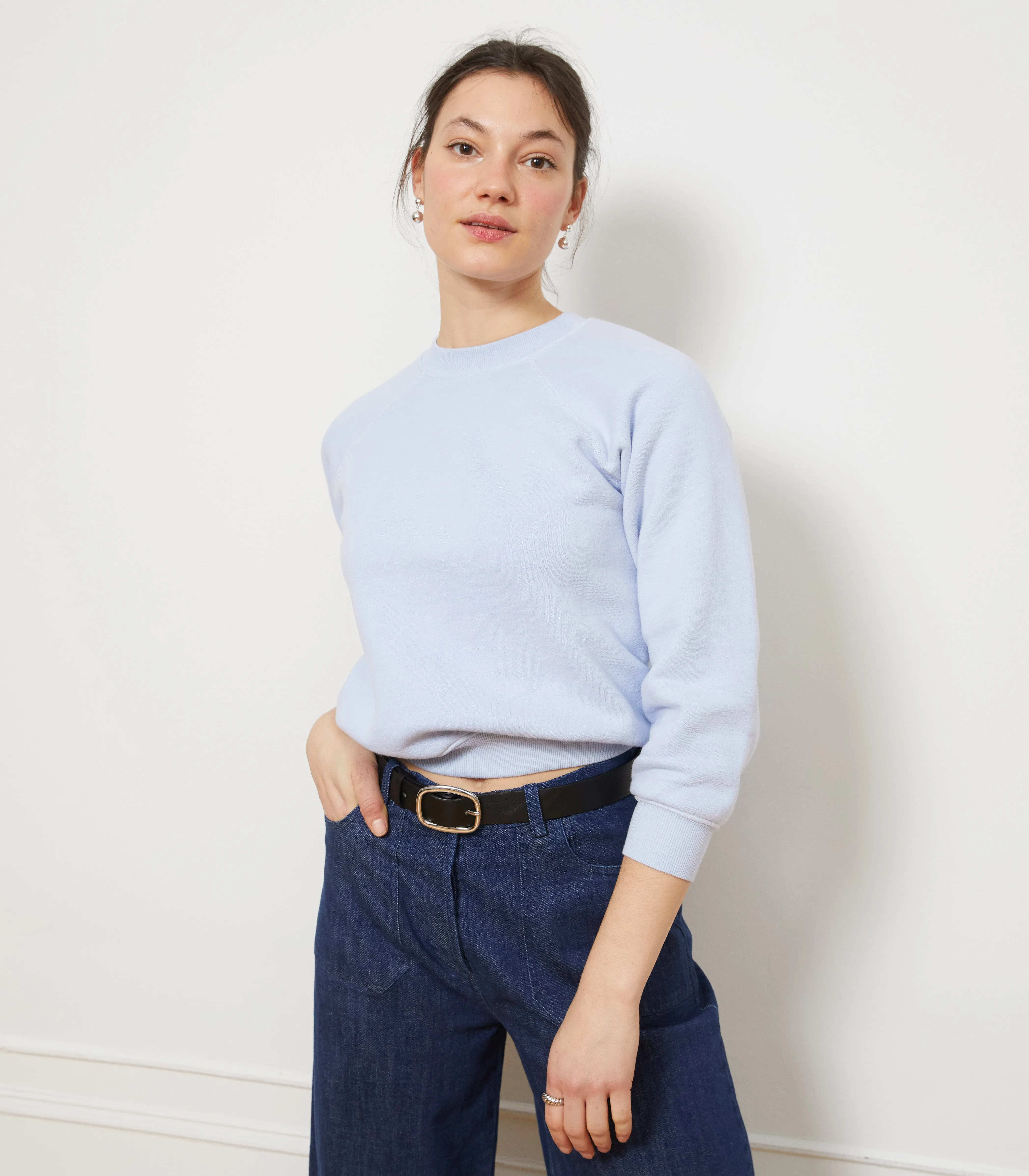 NICO CREW NECK SWEATSHIRT - ICE BLUE sold by Loup product image thumbnail 4