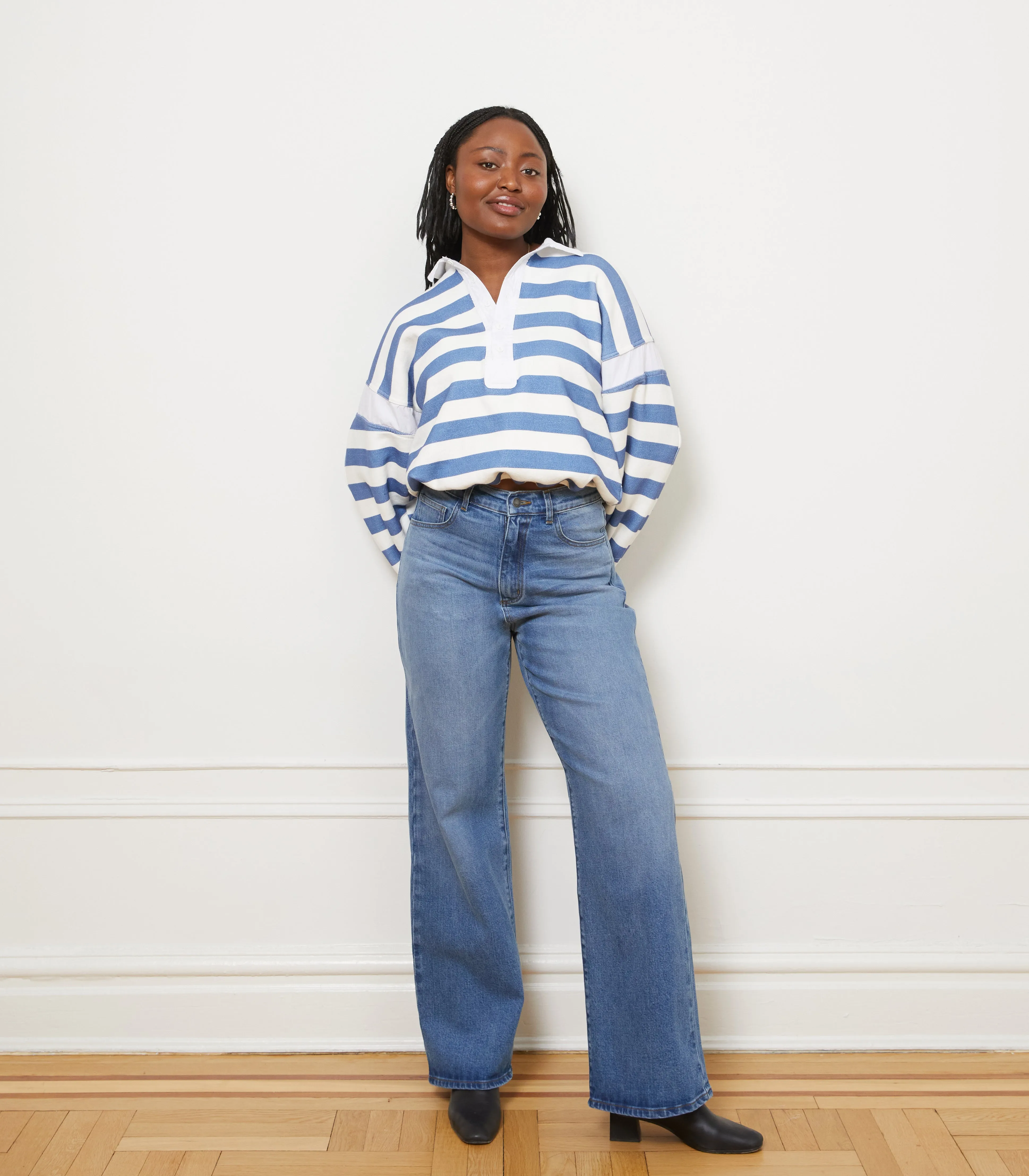 Francois High Rise Wide Leg Jeans - Indigo sold by Loup product image thumbnail 5