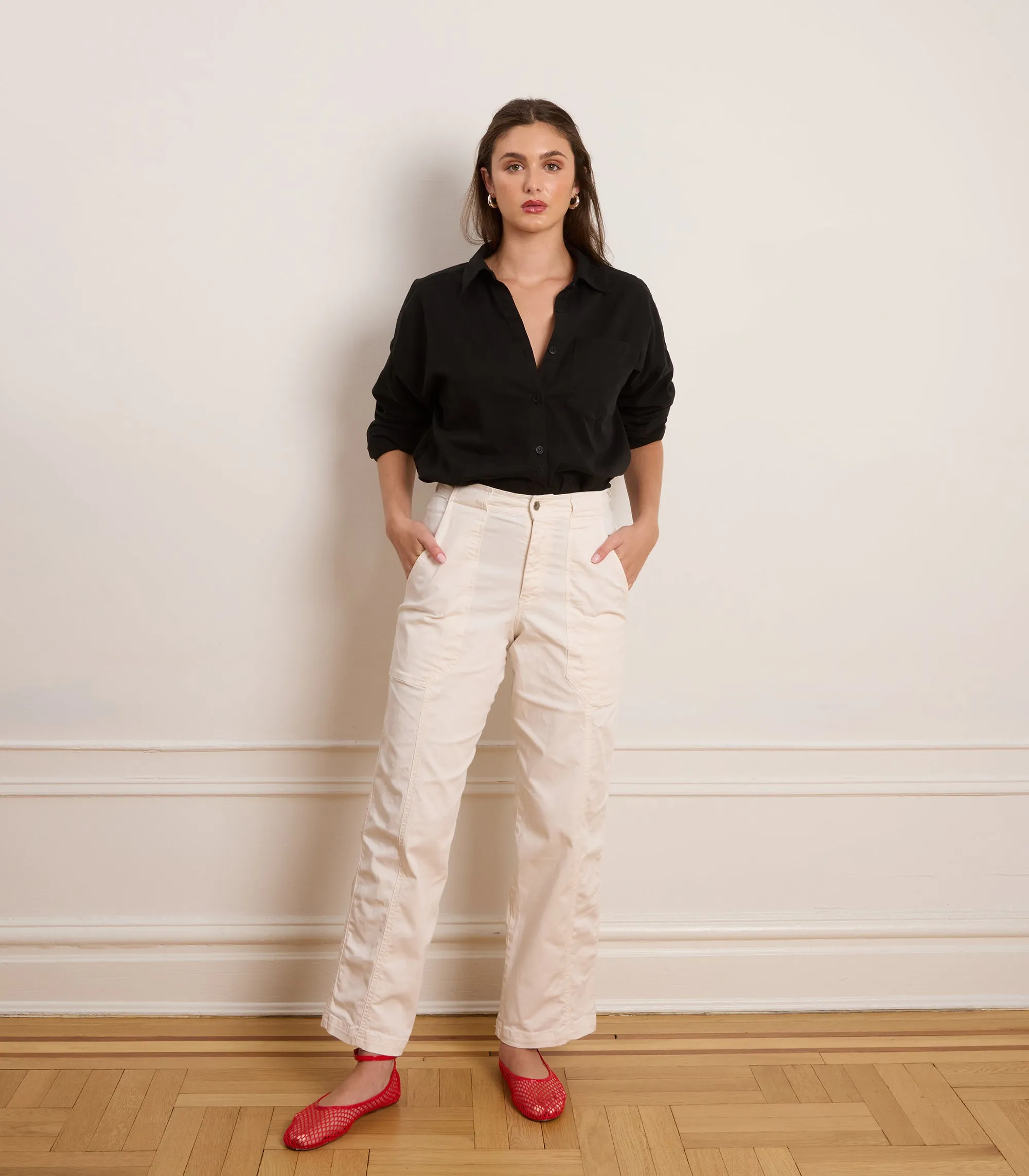 Jess Relaxed Seamed Trousers - Salt sold by Loup product image thumbnail 4