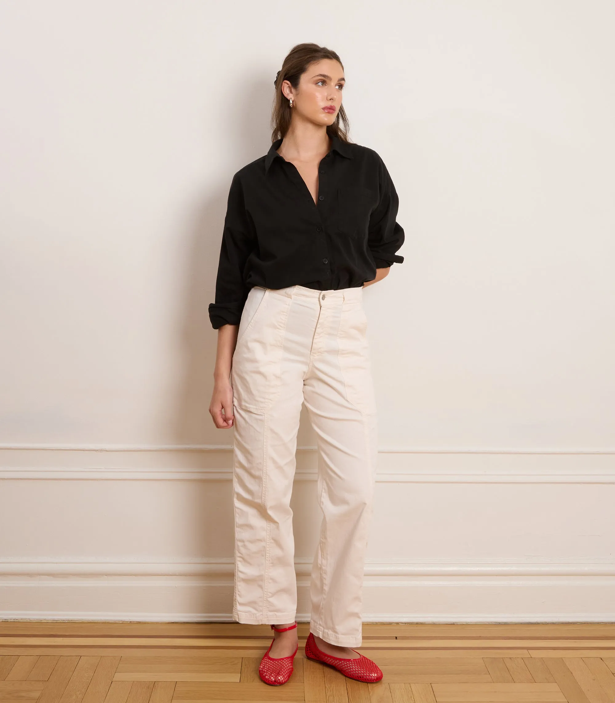 Jess Relaxed Seamed Trousers - Salt sold by Loup product image thumbnail 3