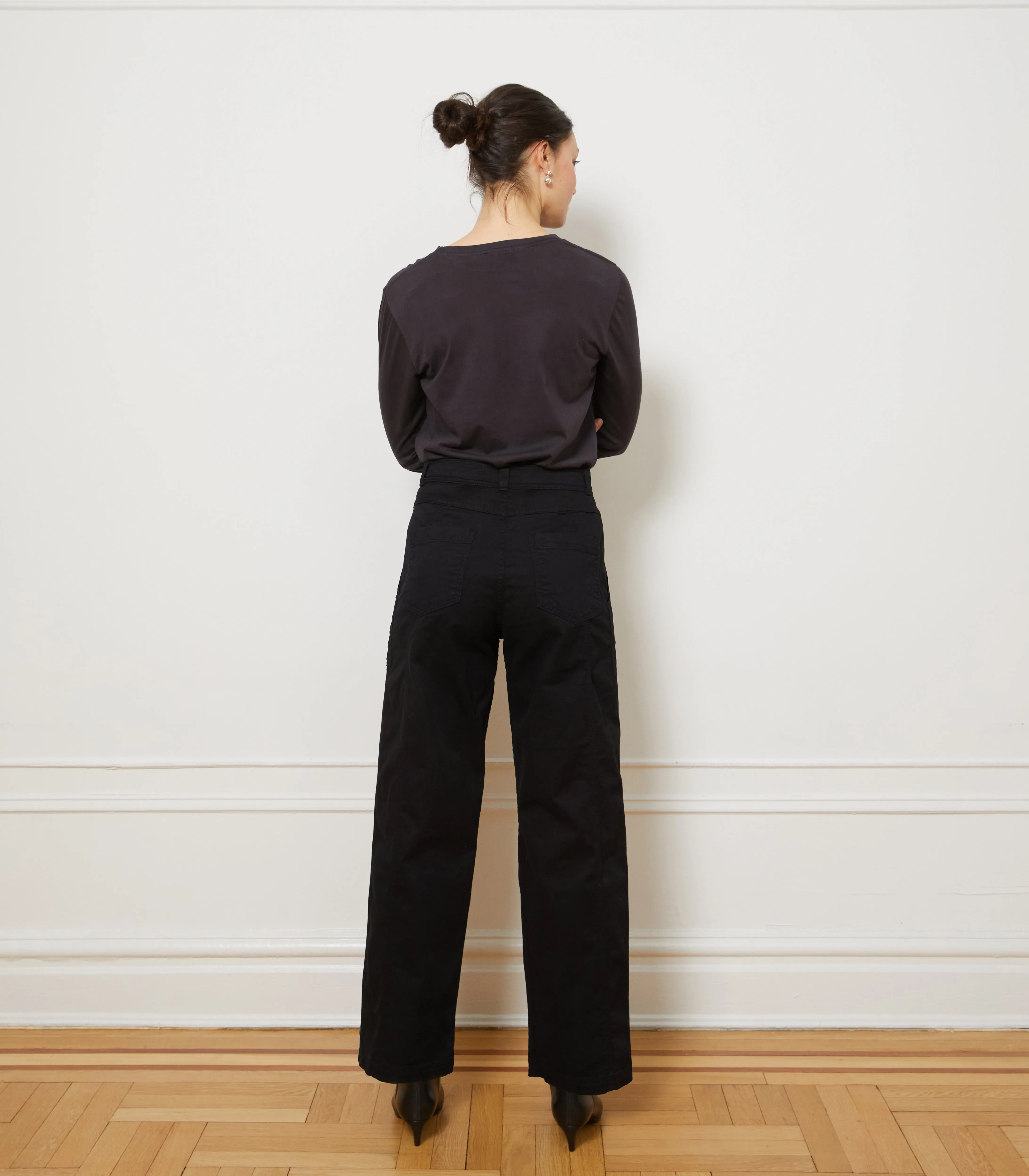 Jess Relaxed Seamed Trousers - Black sold by Loup product image thumbnail 4
