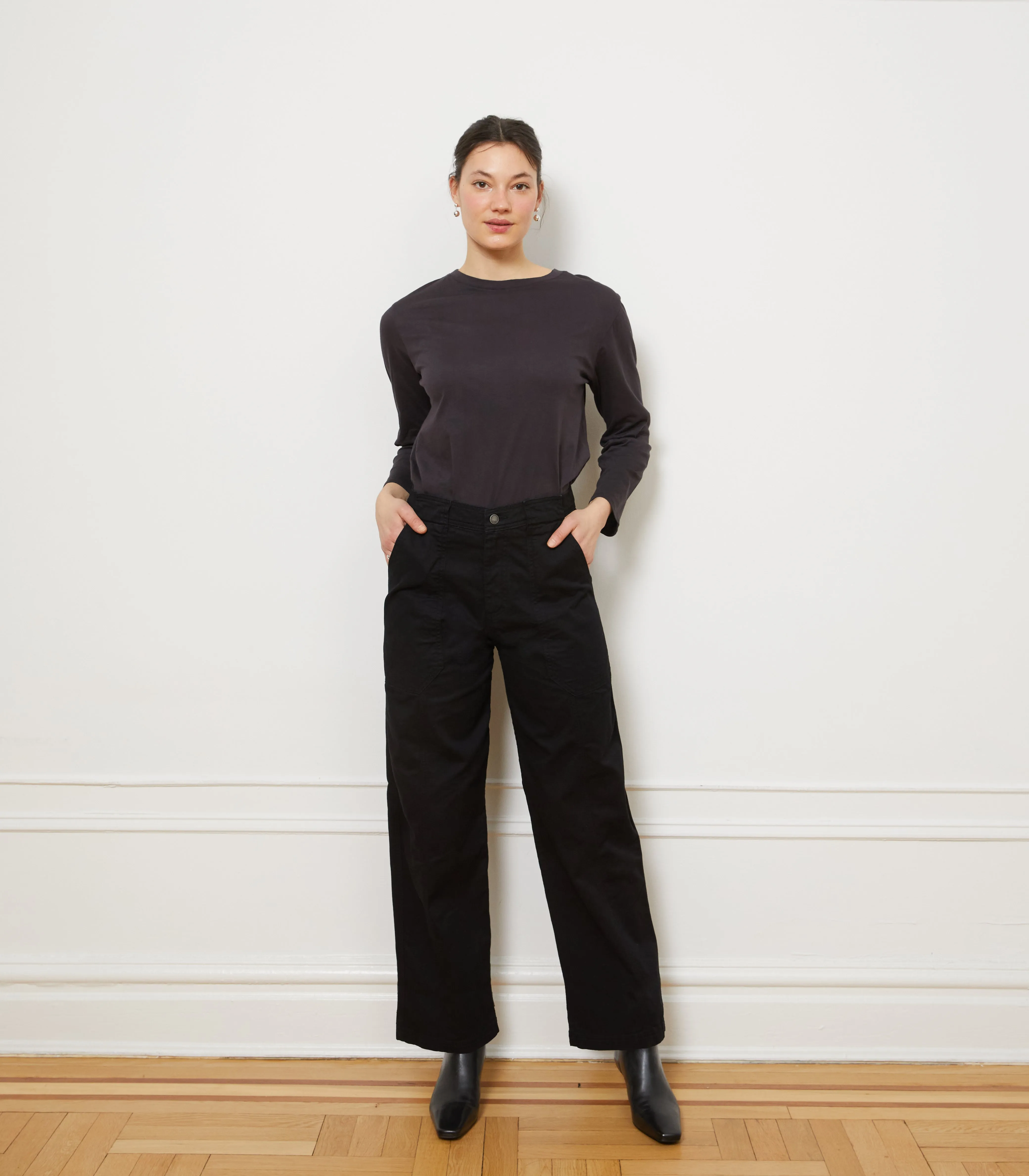 Jess Relaxed Seamed Trousers - Black sold by Loup product image thumbnail 3