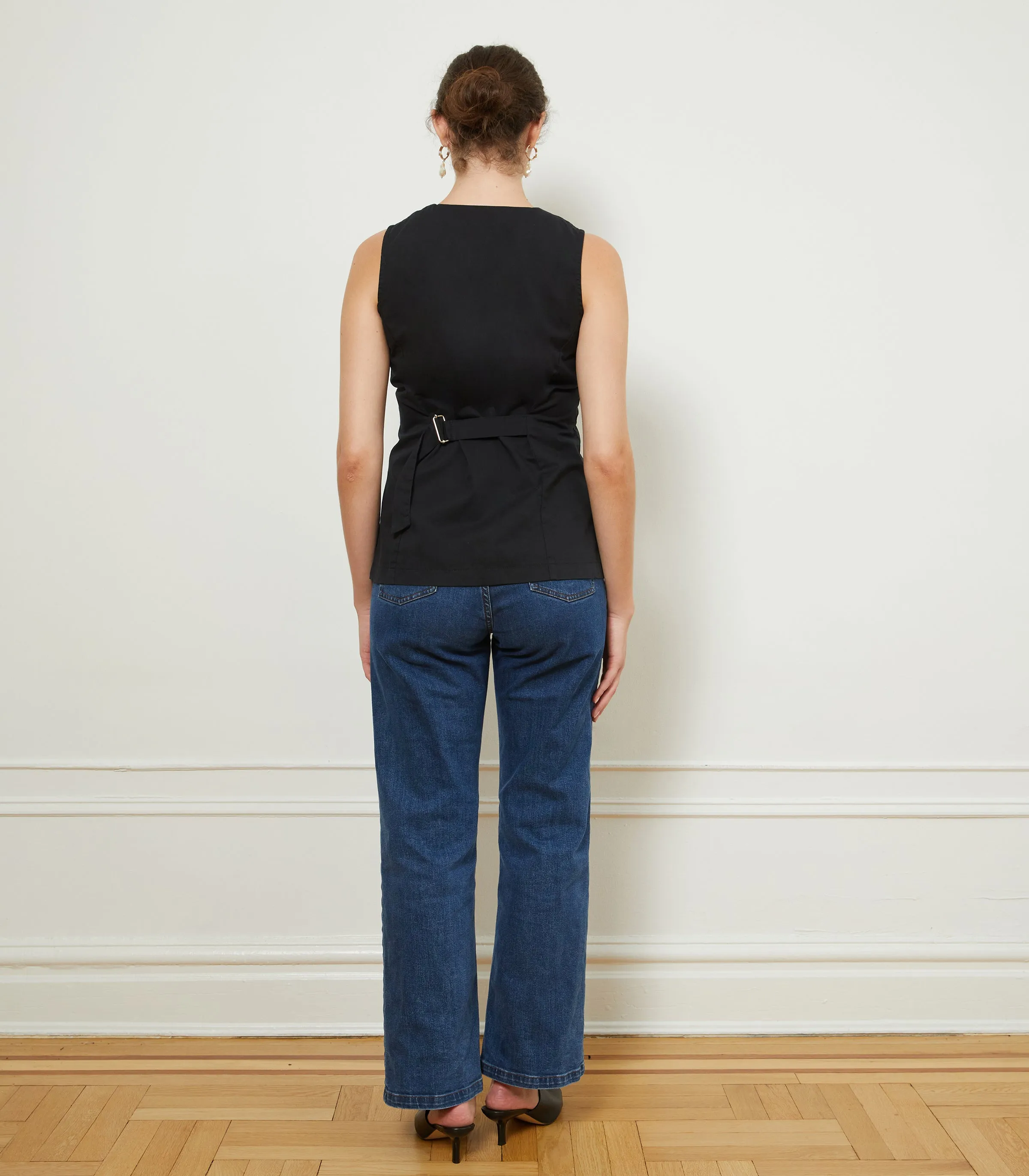 Marissa Long Fitted Vest - Black sold by Loup product image thumbnail 2