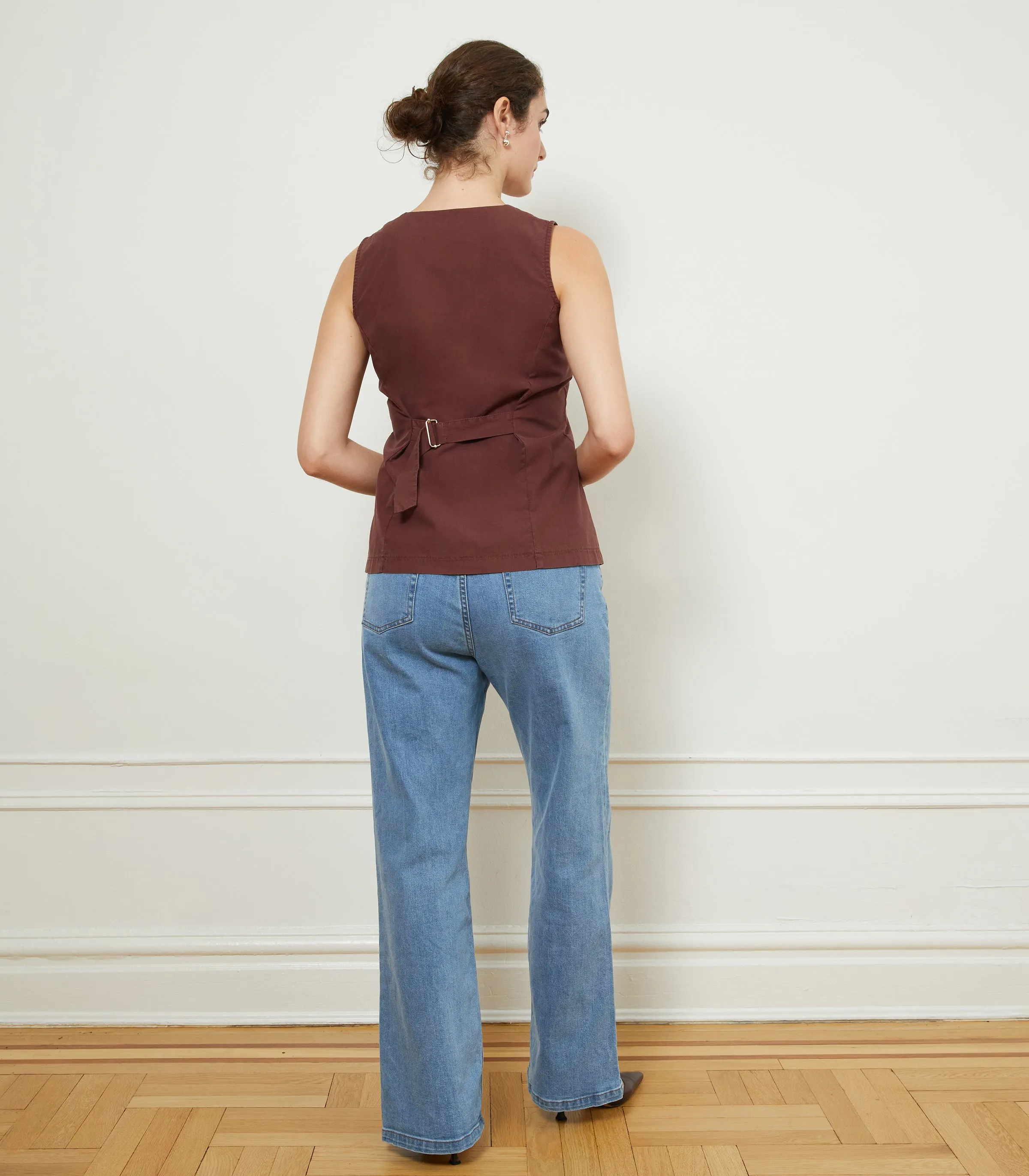 Marissa Long Fitted Vest - Maroon sold by Loup product image thumbnail 2