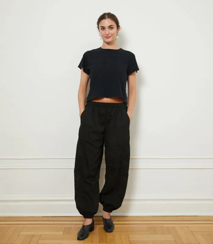 Emily Barrel Leg Cargo Pants - Black sold by Loup