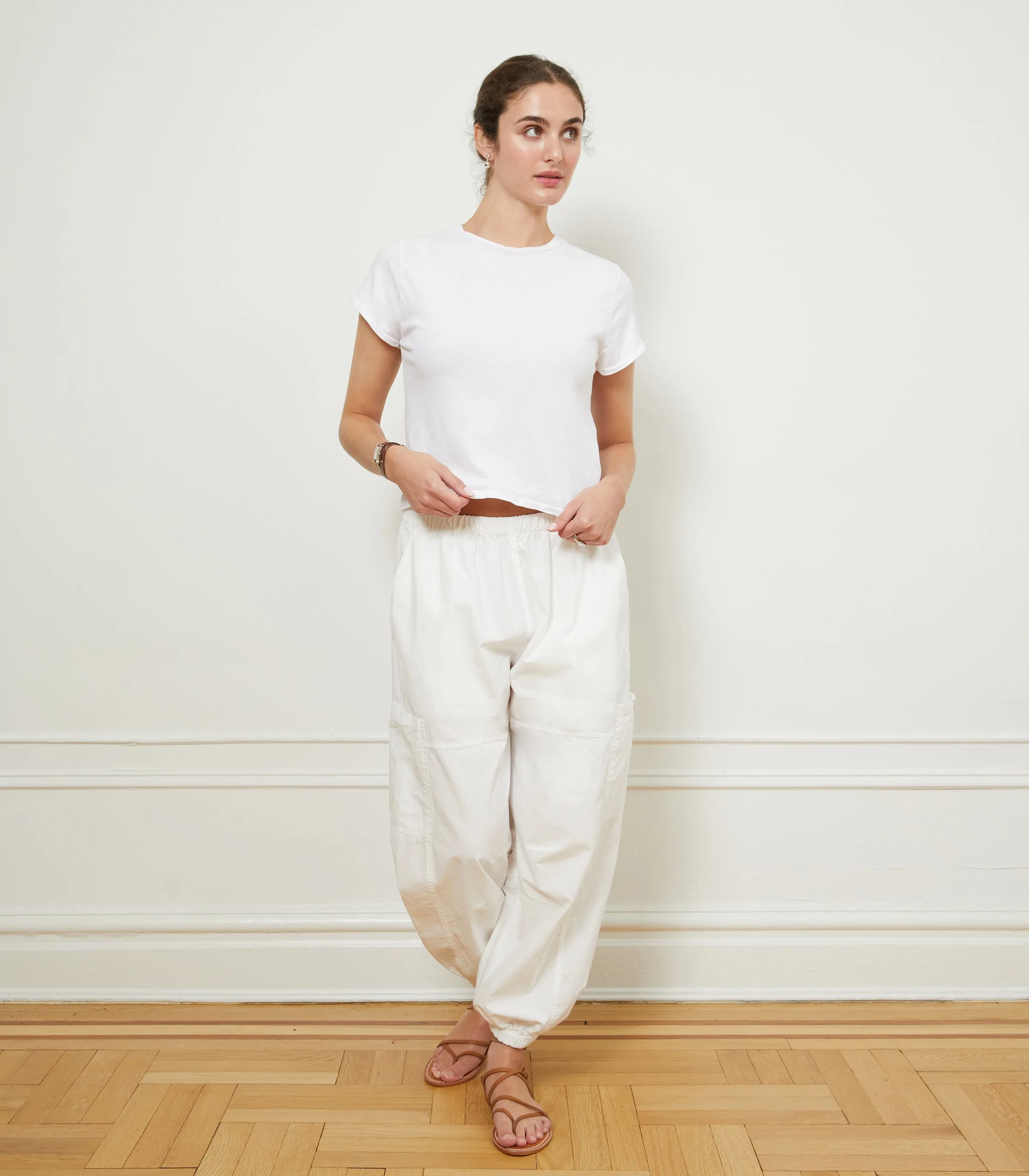 Emily Barrel Leg Cargo Pants - White sold by Loup product image thumbnail 4