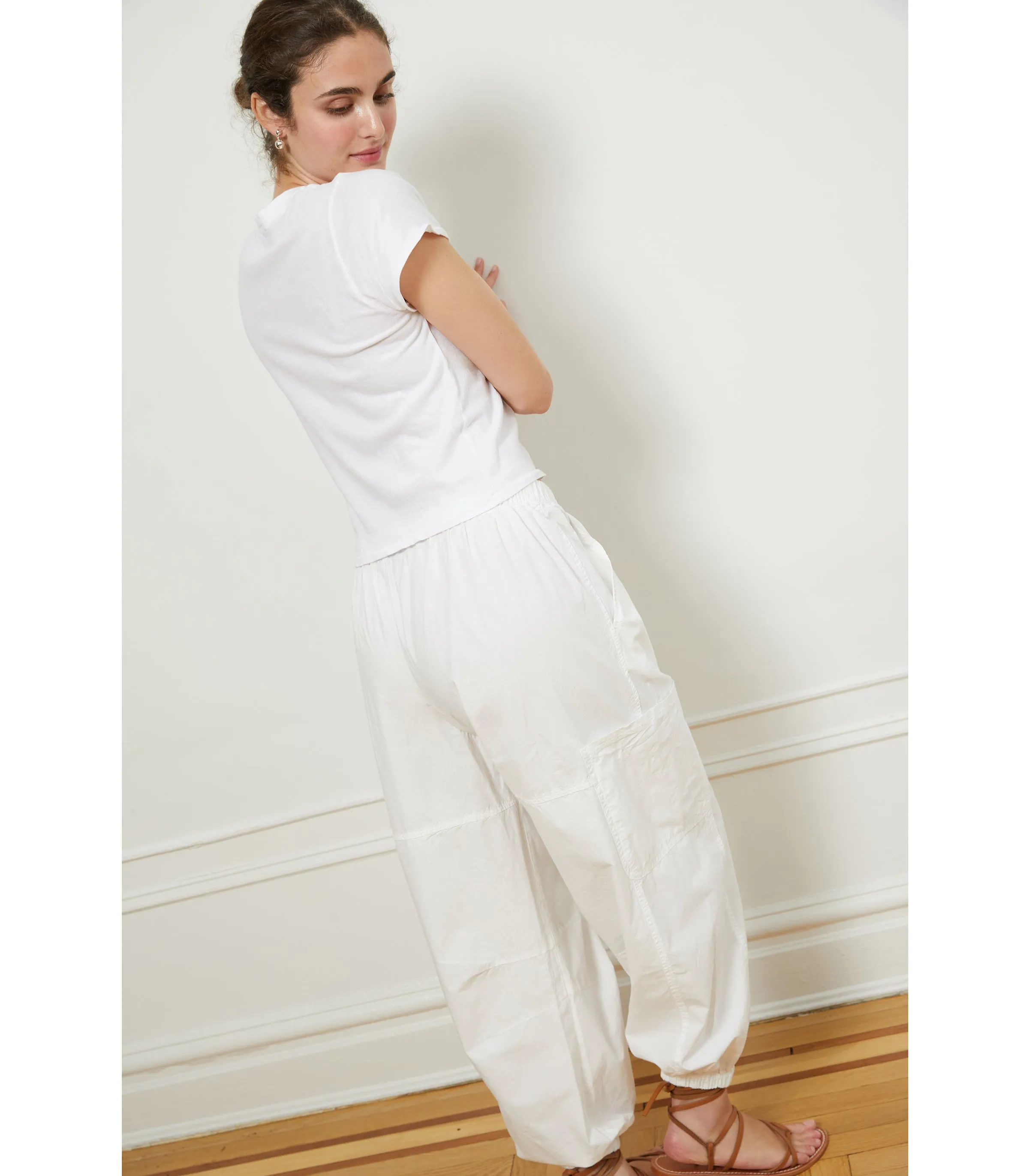 Emily Barrel Leg Cargo Pants - White sold by Loup product image thumbnail 5