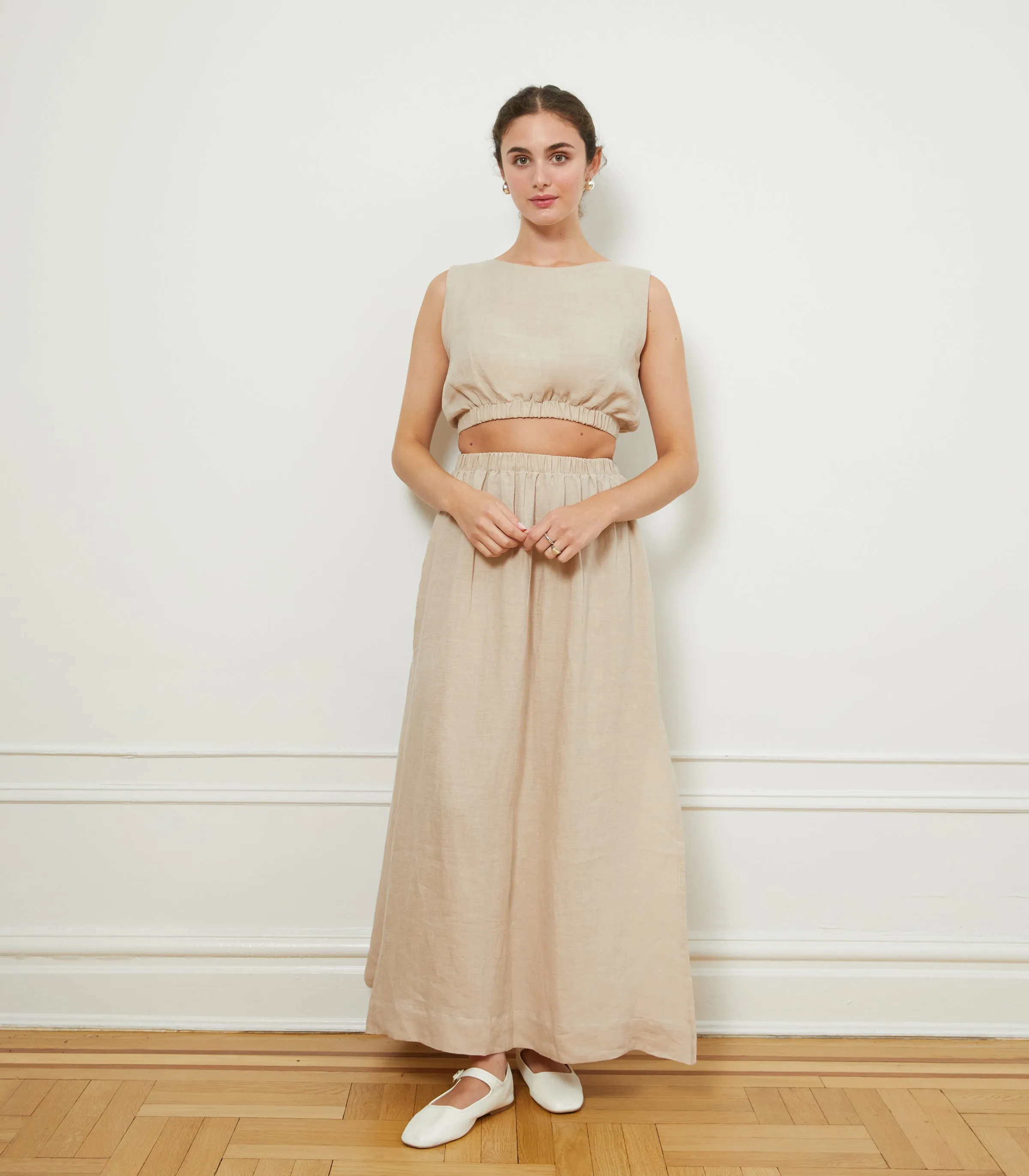 Rosa Linen Maxi Skirt - Ivory sold by Loup product image thumbnail 4