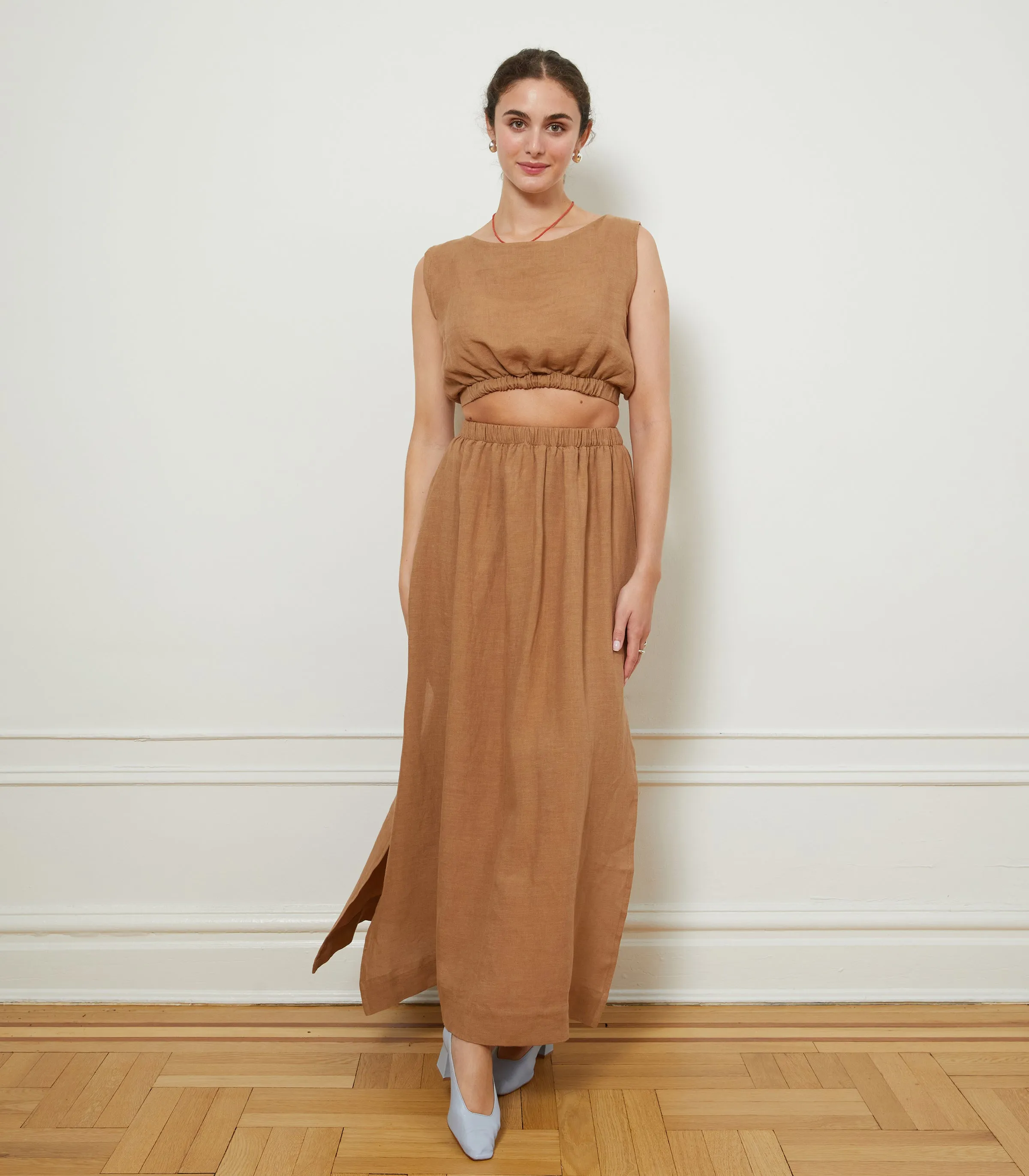 Rosa Linen Maxi Skirt - Brown sold by Loup product image thumbnail 4