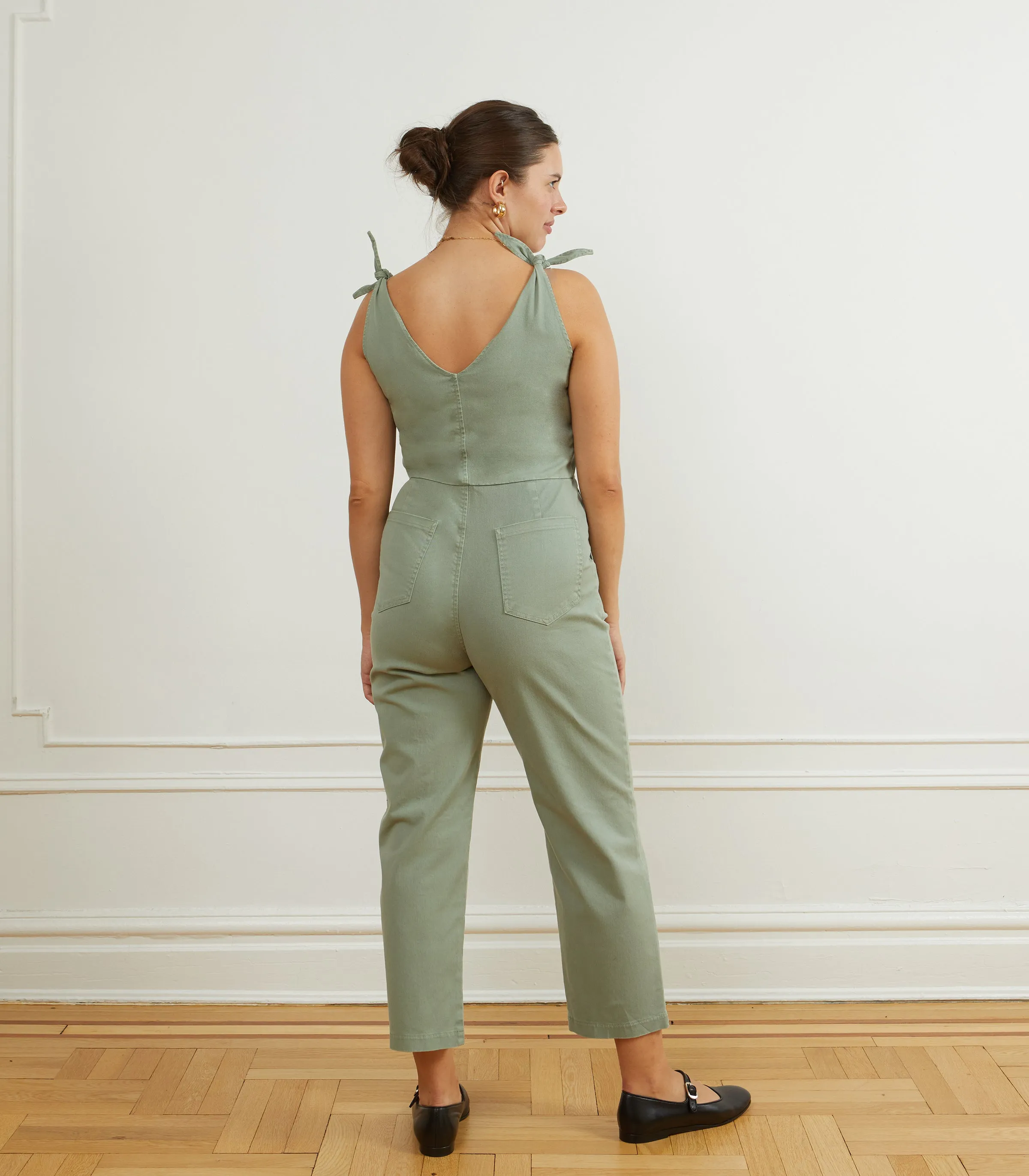 Slate Tie Strap Coveralls - Cardamom sold by Loup product image thumbnail 2