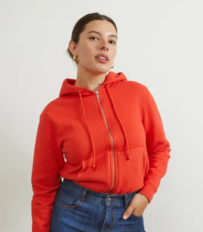 Jay Zip Up Hoodie - Vermilion sold by Loup