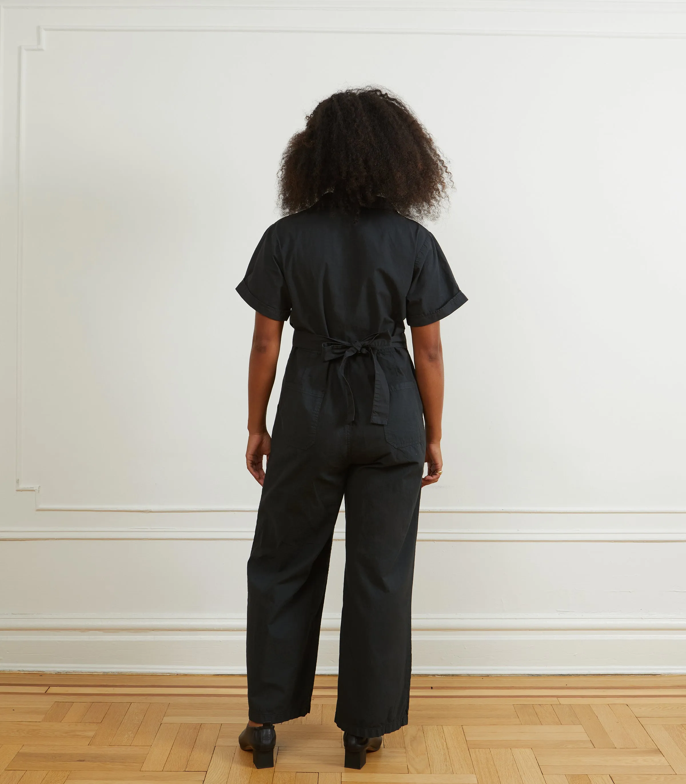 Poppy Short Sleeve Utility Jumpsuit - Black sold by Loup product image thumbnail 2