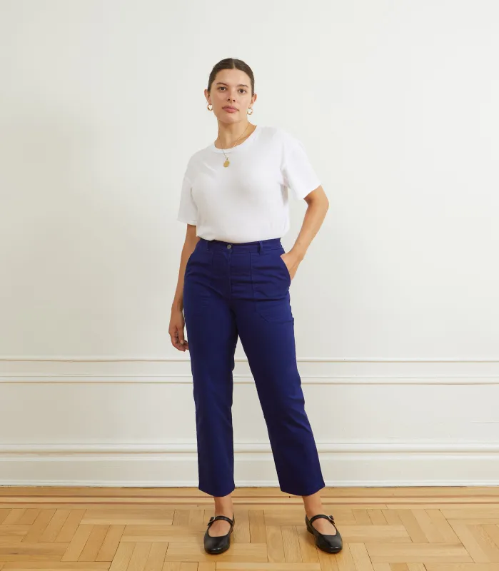 James Straight-Leg Work Pant - Midnight sold by Loup