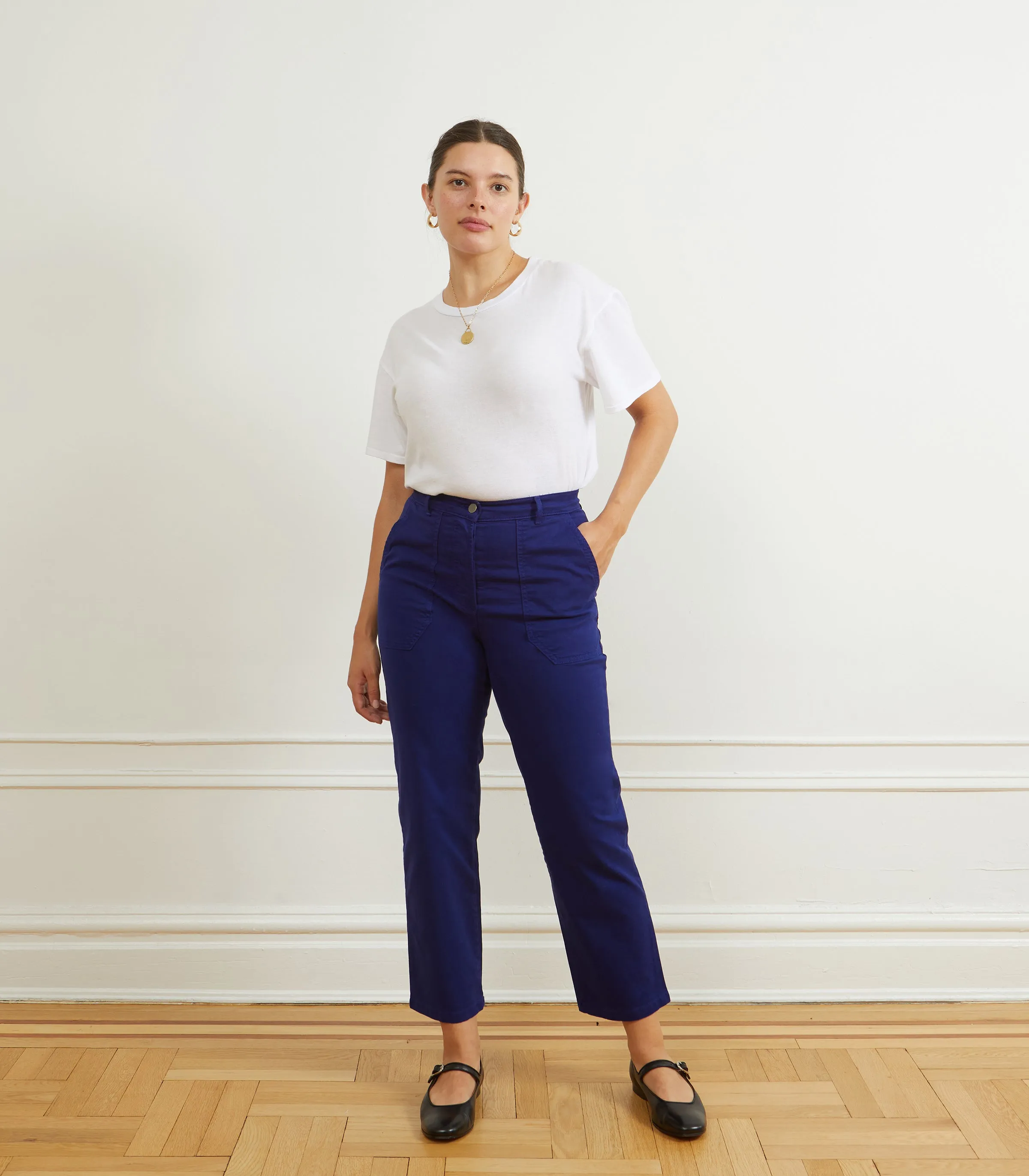 James Straight-Leg Work Pant - Midnight sold by Loup