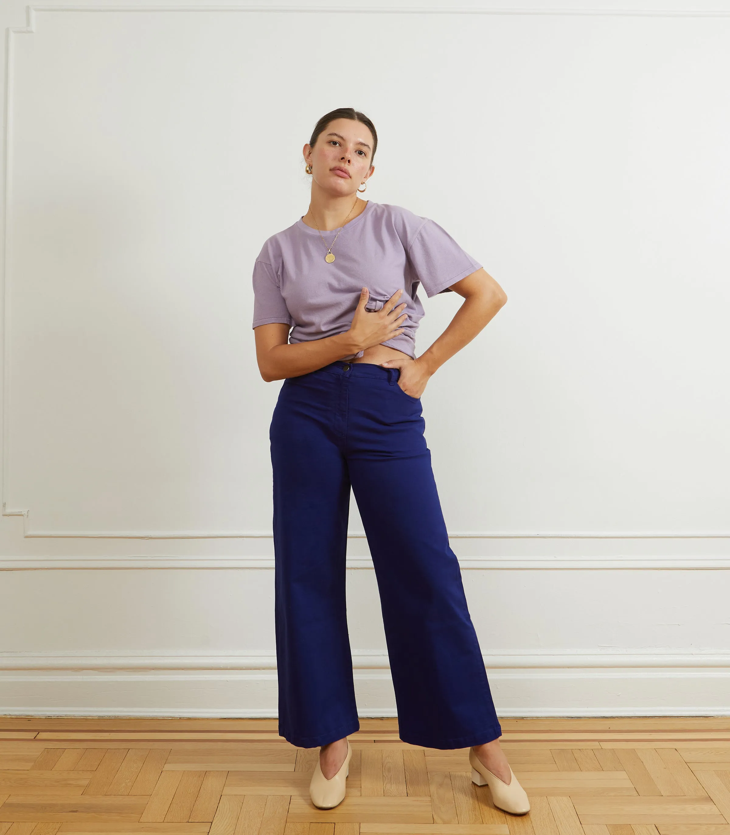 Toni Wide Ankle Pants - Midnight sold by Loup
