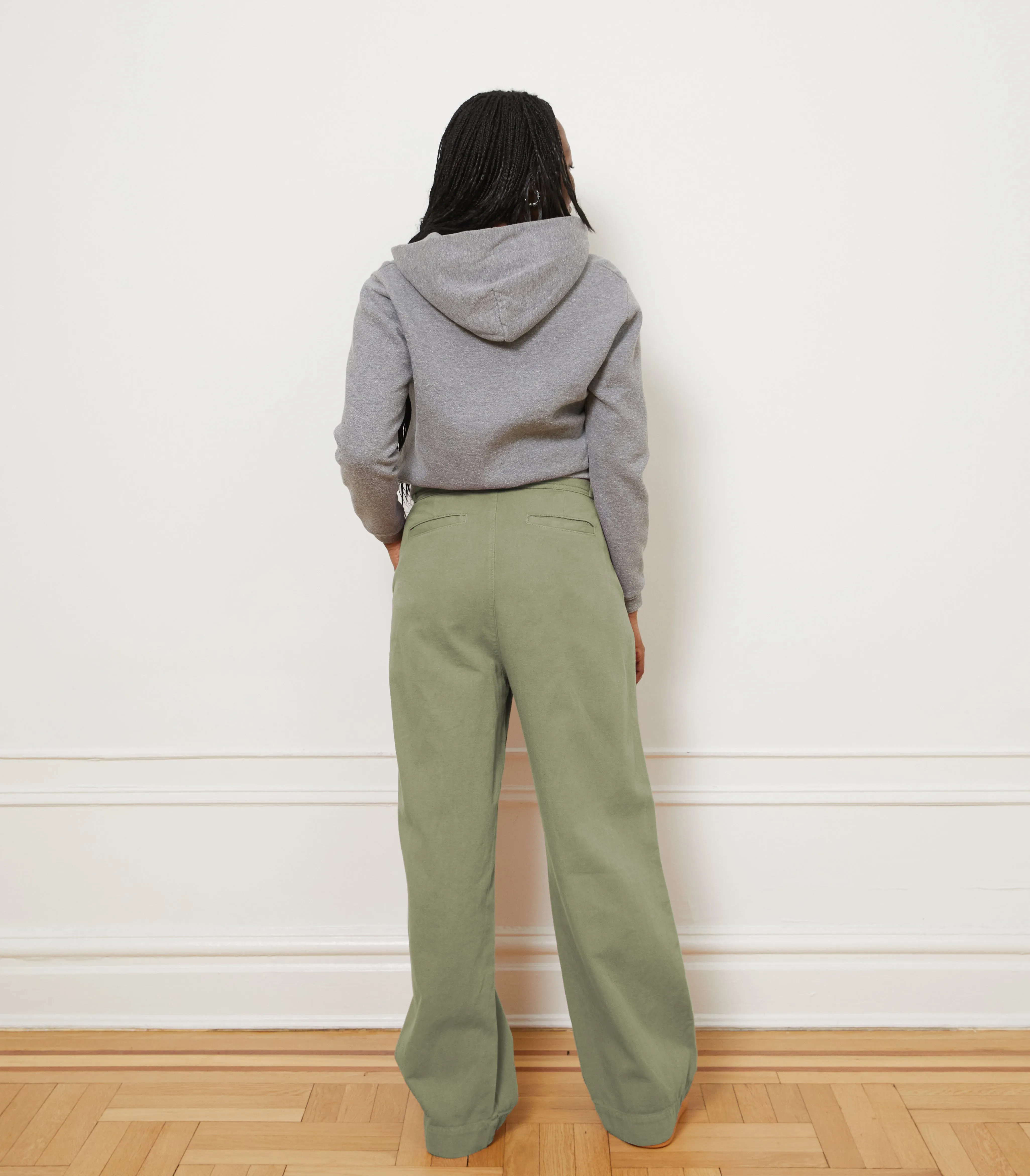 Jack Pleated Wide-Leg Trousers - Cardamom sold by Loup product image thumbnail 4