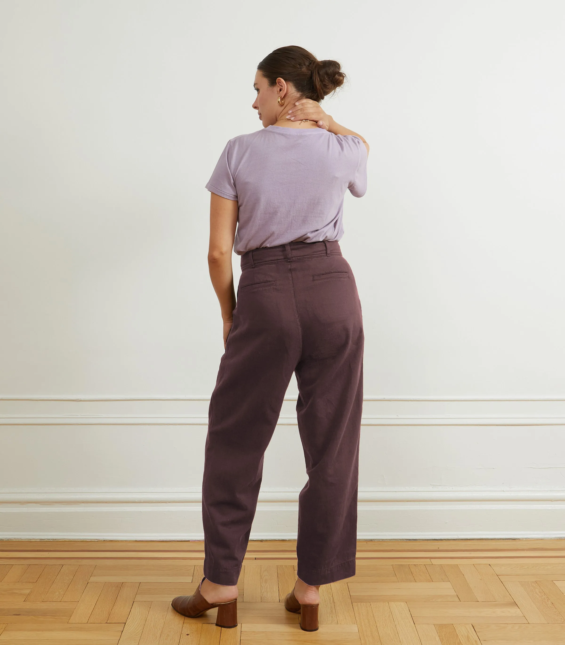 Elaine Pleated Tapered Trousers - Mauve sold by Loup product image thumbnail 2