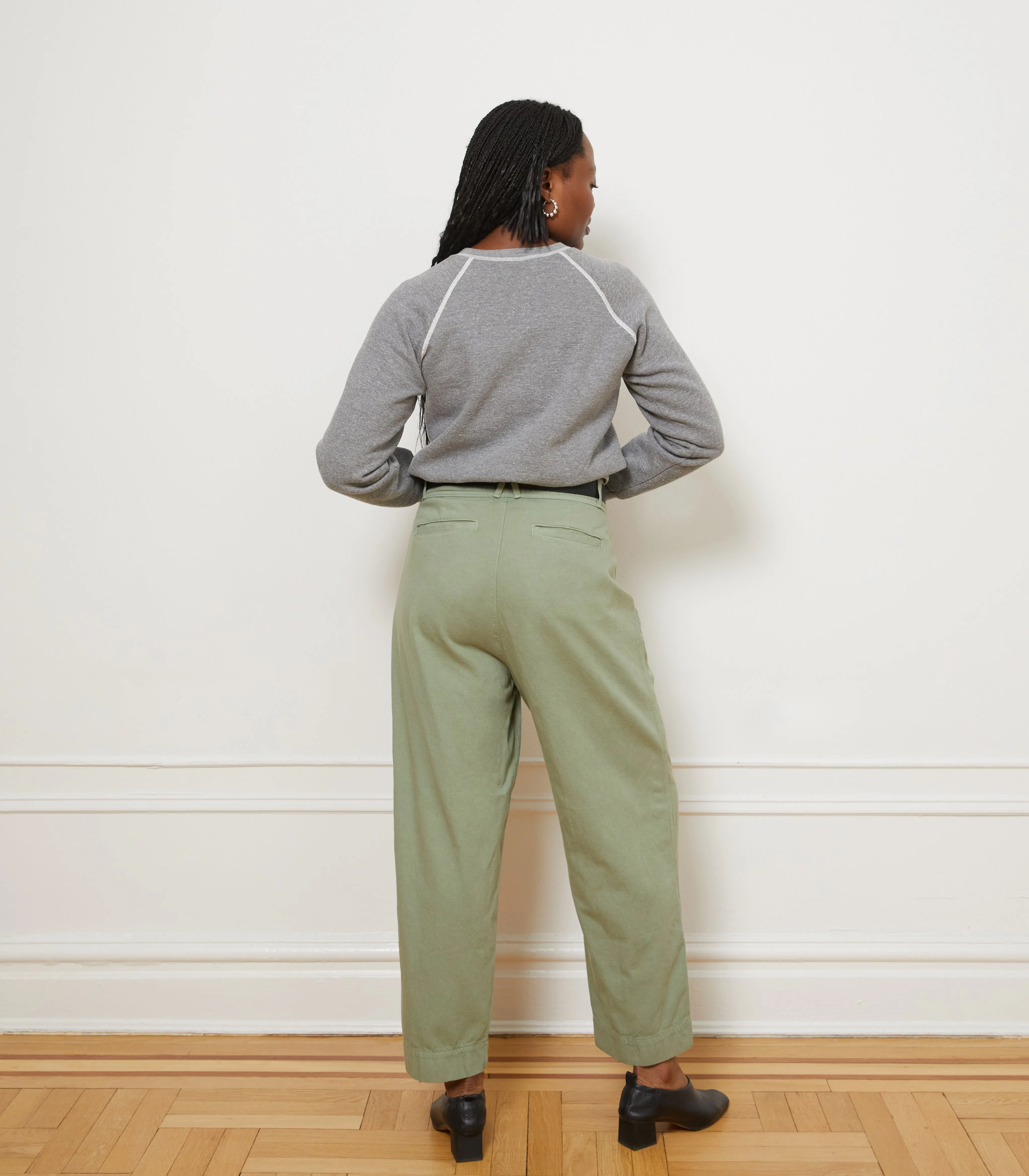 Elaine Pleated Tapered Trousers - Cardamom sold by Loup product image thumbnail 2