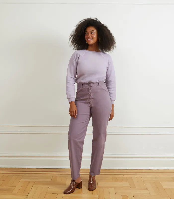Agnes High Rise Painter Pants - Mauve made by Loup