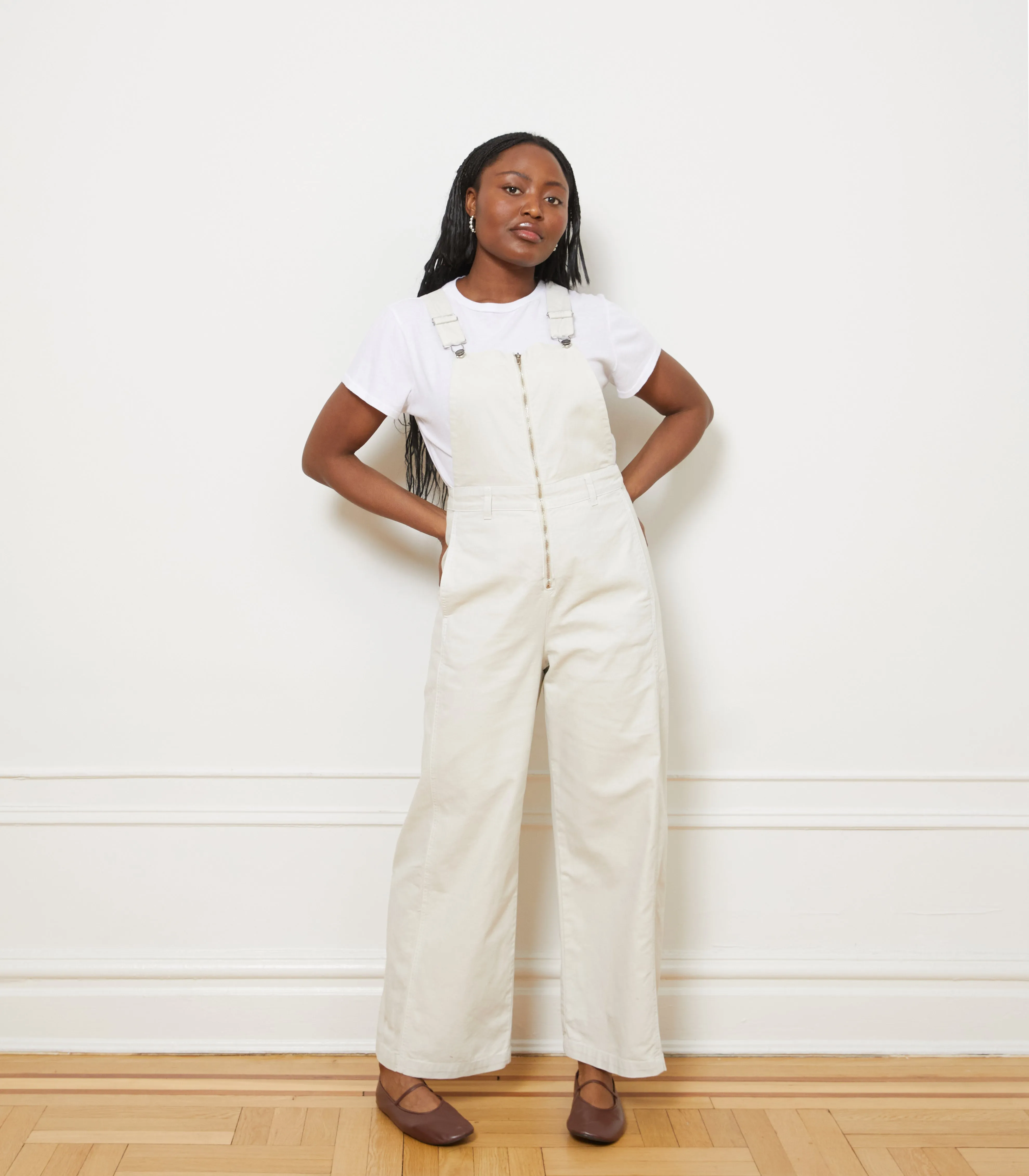 Madelyn Zip Front Overalls - Salt sold by Loup product image thumbnail 5