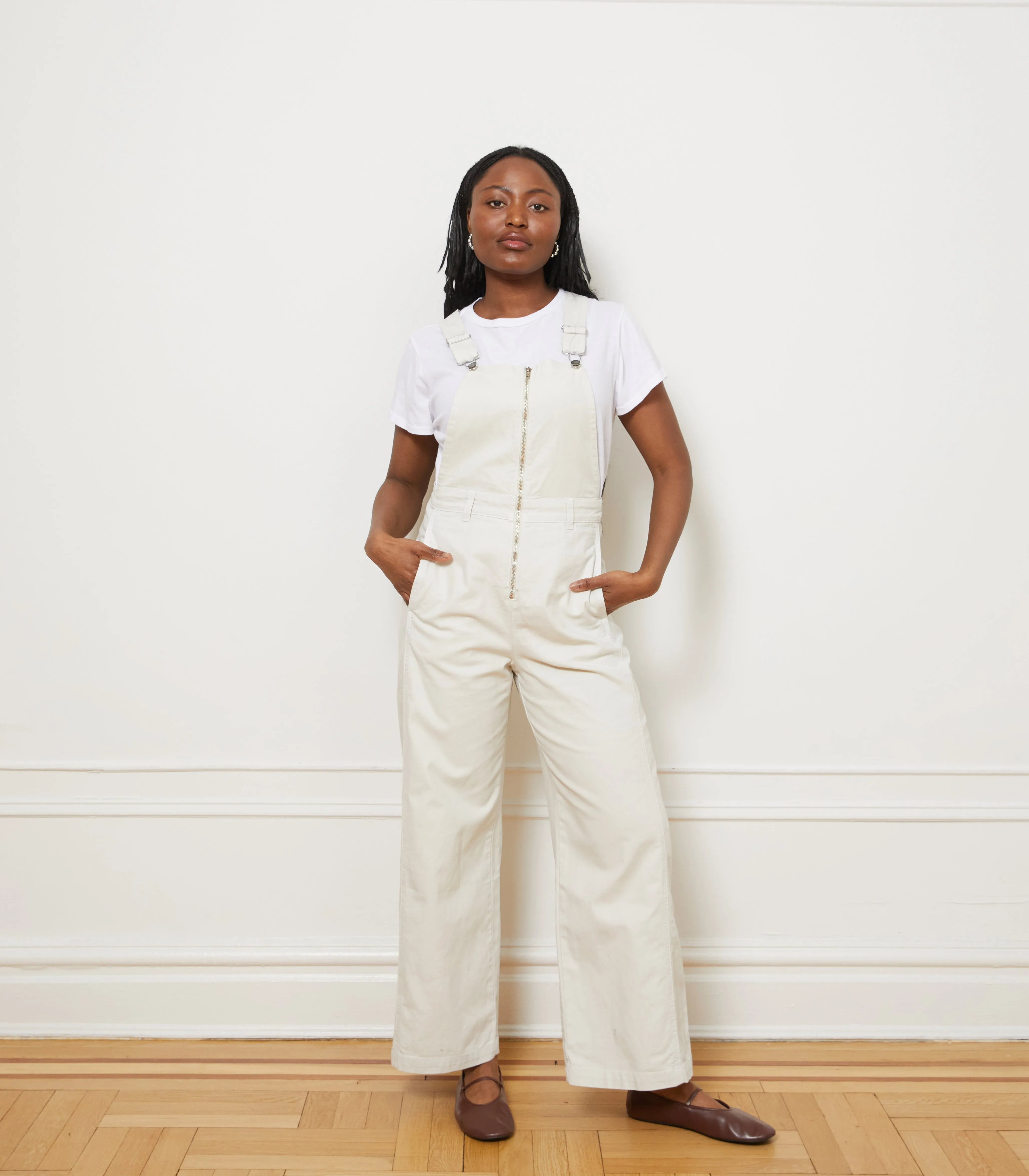 Madelyn Zip Front Overalls - Salt sold by Loup product image thumbnail 3