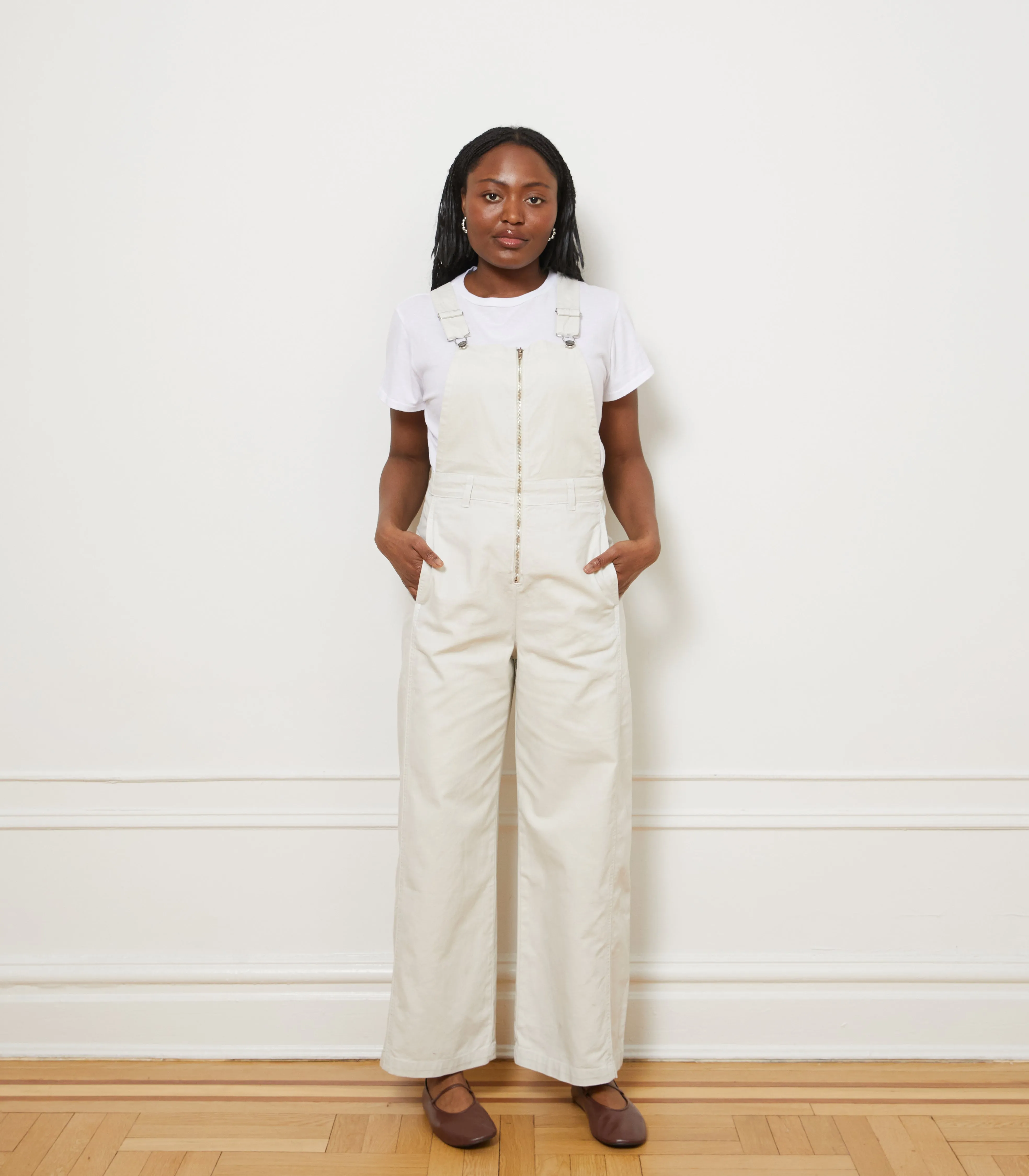 Madelyn Zip Front Overalls - Salt sold by Loup product image thumbnail 4