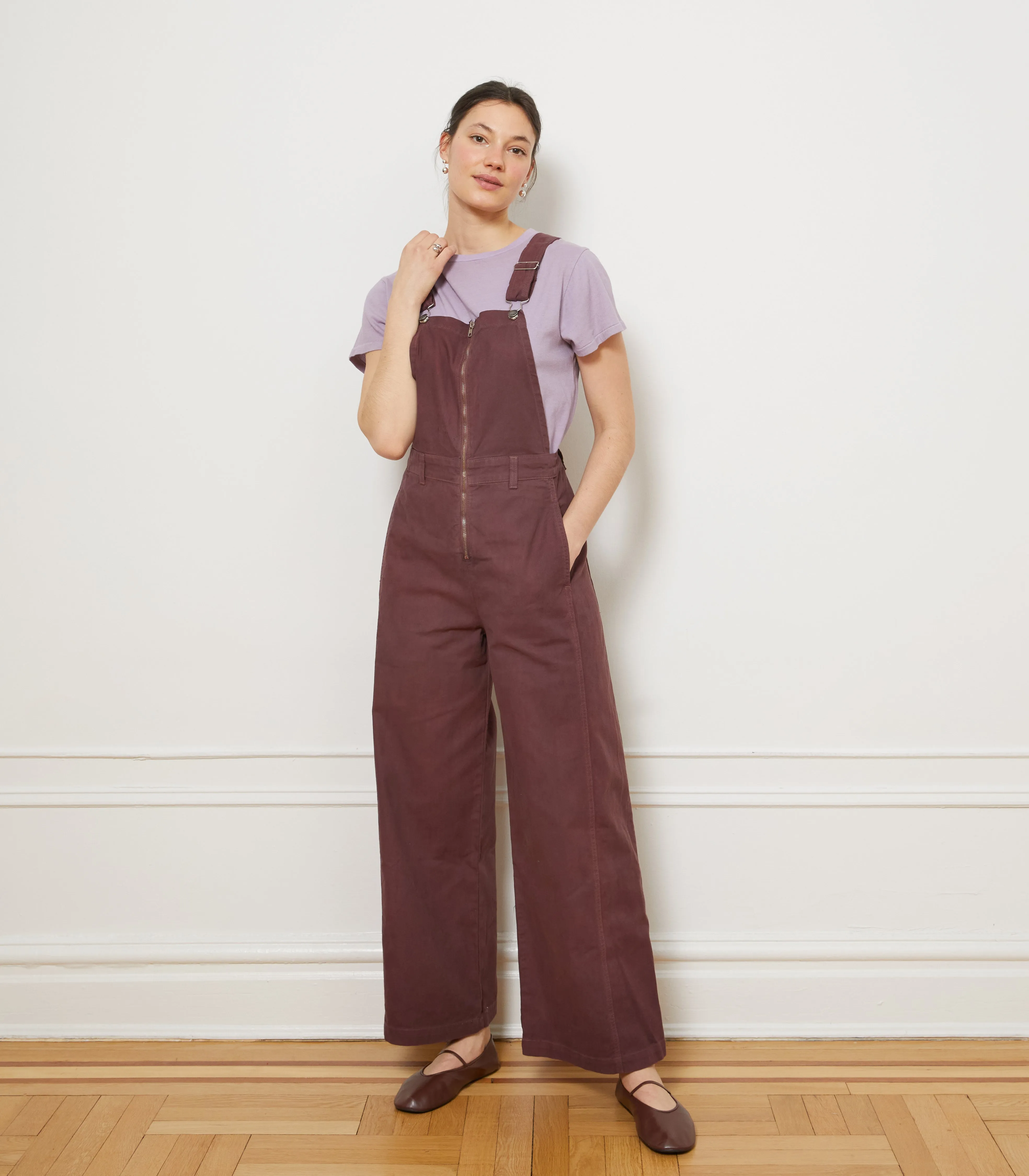 Madelyn Zip Front Overalls - Mauve sold by Loup product image thumbnail 5