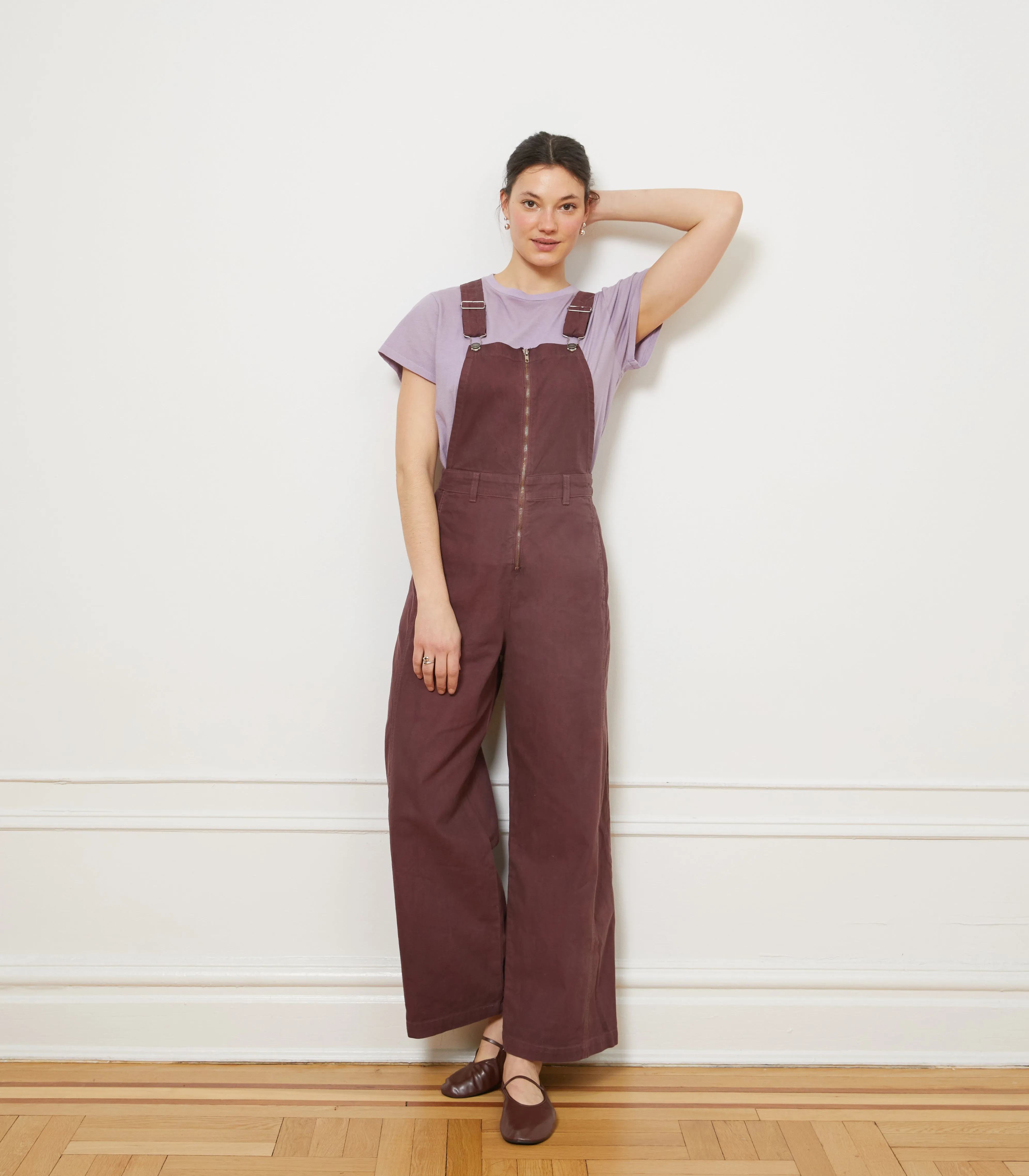 Madelyn Zip Front Overalls - Mauve sold by Loup product image thumbnail 4