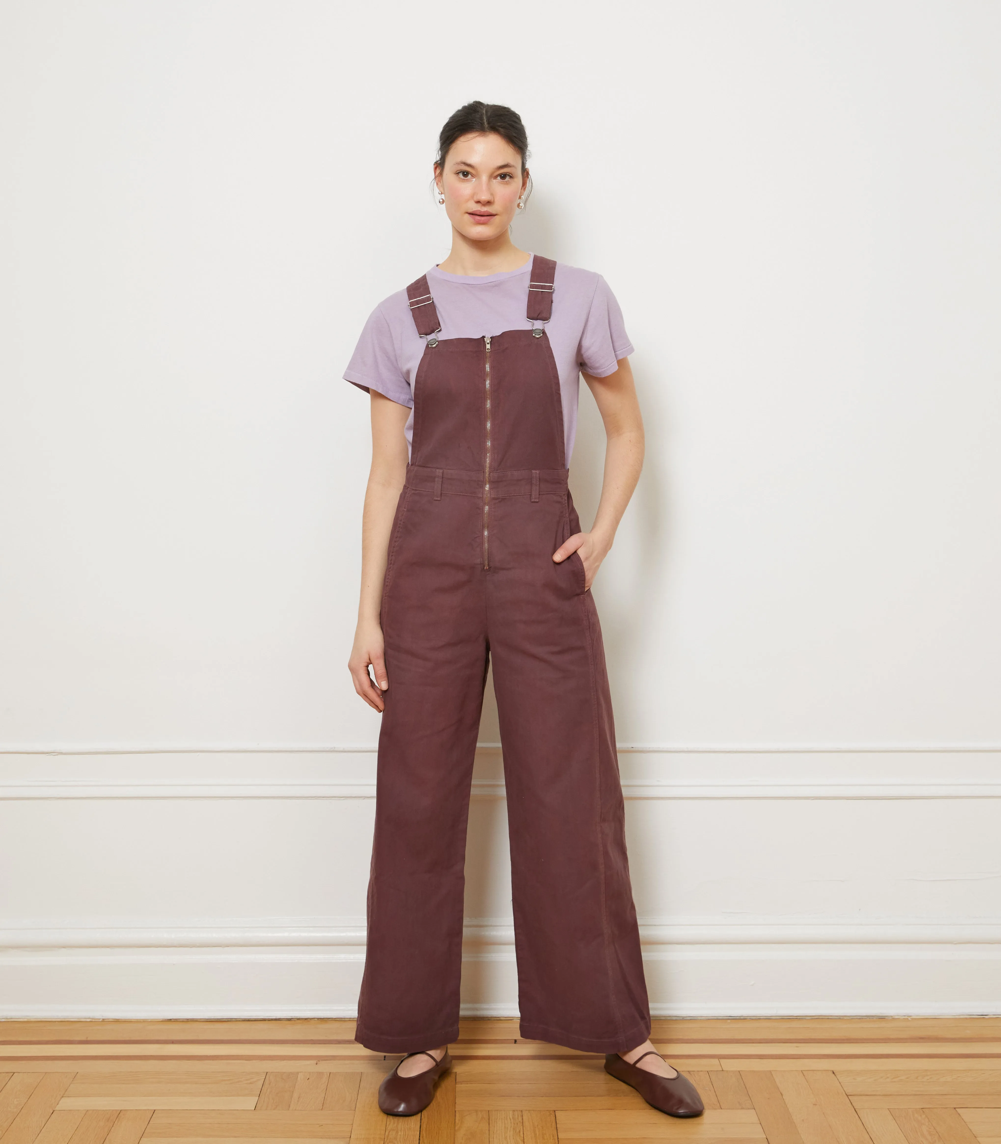 Madelyn Zip Front Overalls - Mauve sold by Loup product image thumbnail 3
