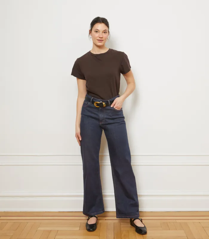 Carmen Wide Leg Jeans - Dark Indigo sold by Loup