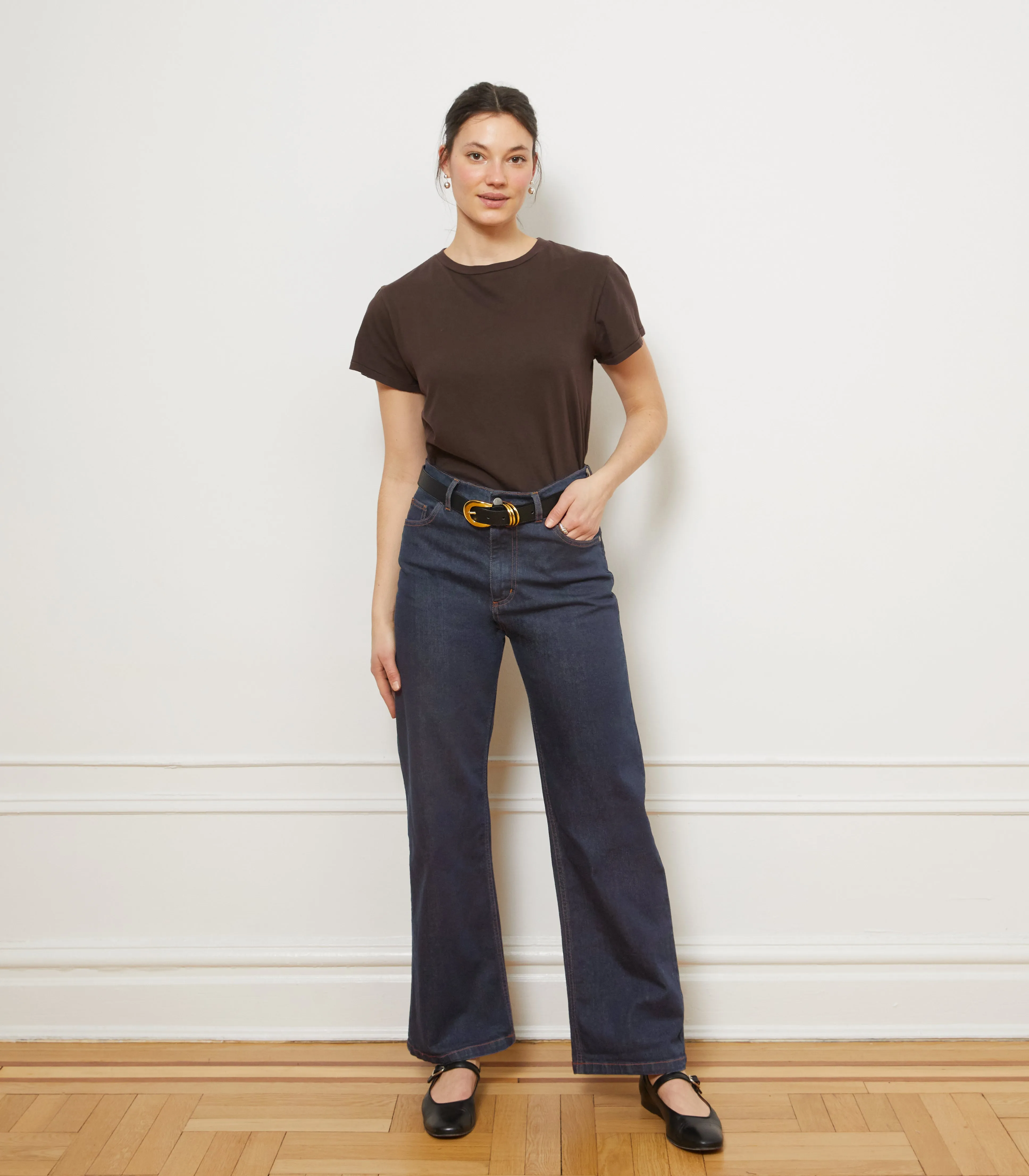 Carmen Wide Leg Jeans - Dark Indigo sold by Loup