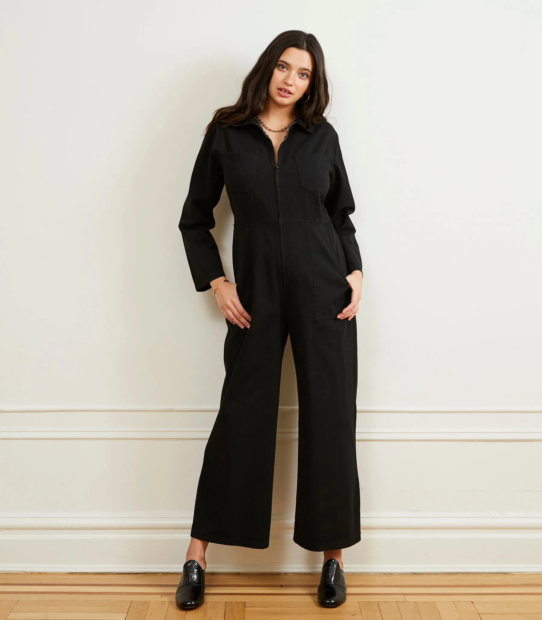 Este Zip Front Jumpsuit - Black sold by Loup product image thumbnail 3