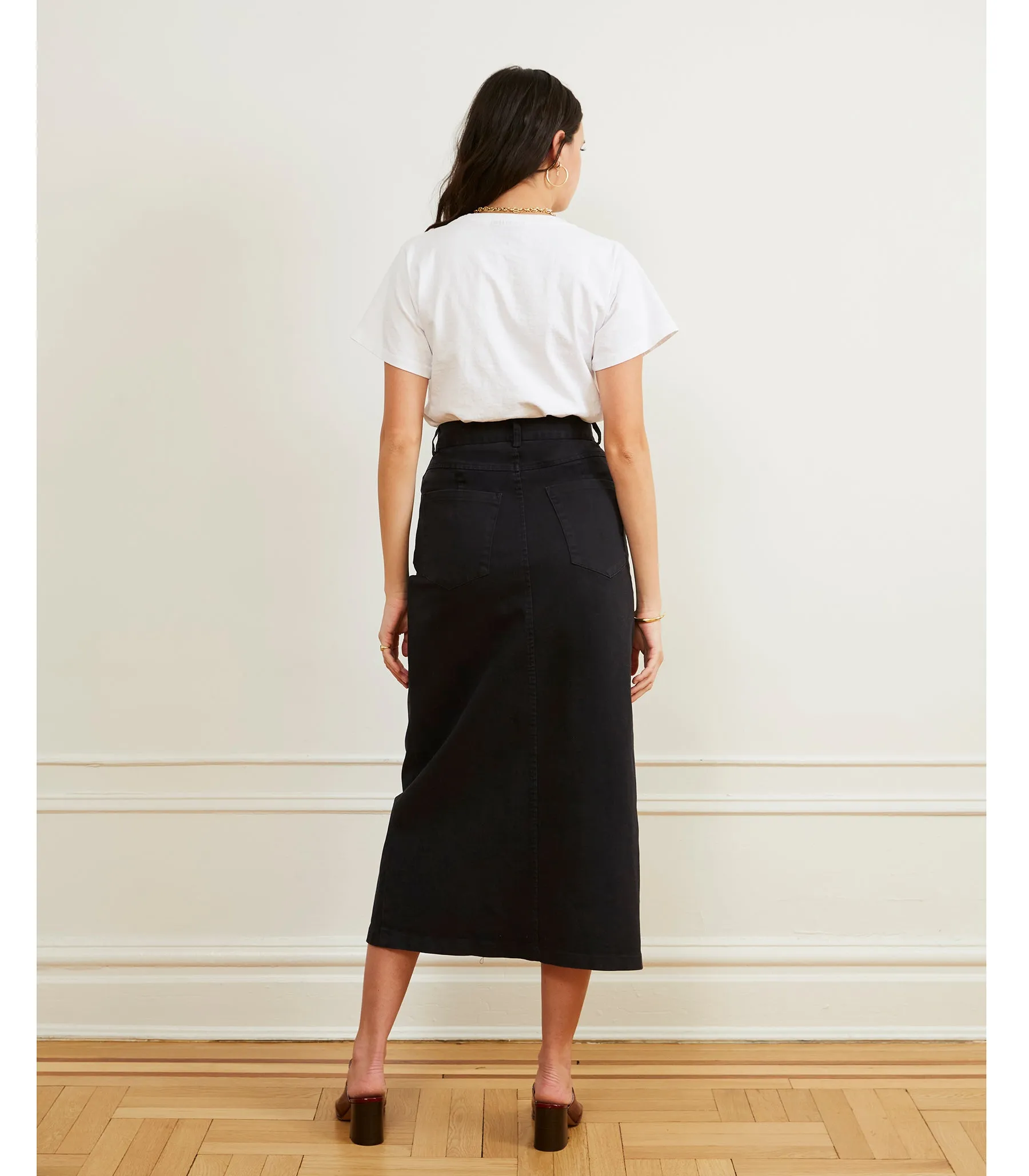 Monica Denim Midi Skirt - Black sold by Loup product image thumbnail 2
