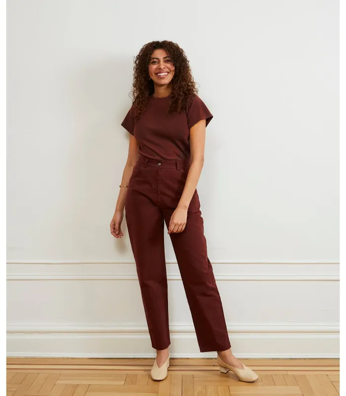 Agnes High Rise Painter Pants - Coffee made by Loup