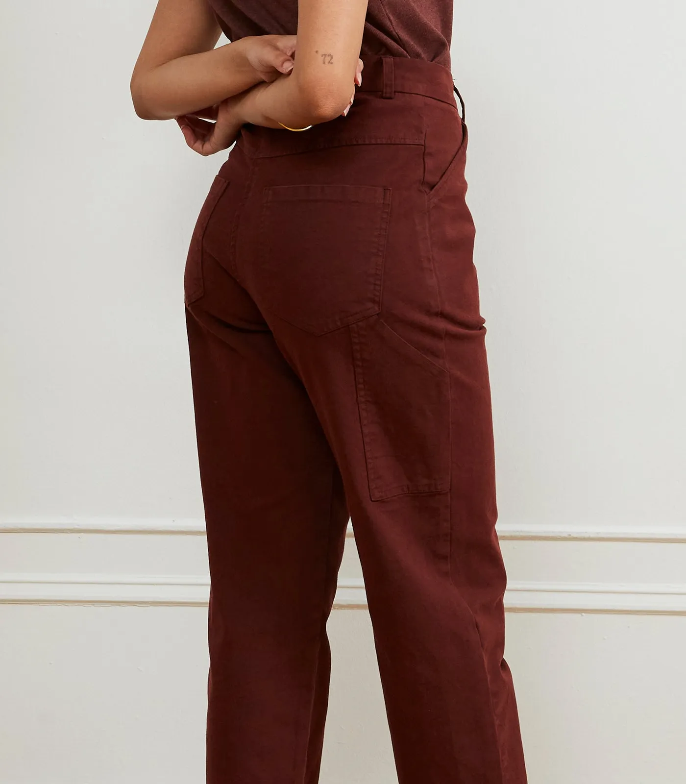 Agnes High Rise Painter Pants - Coffee sold by Loup product image thumbnail 3