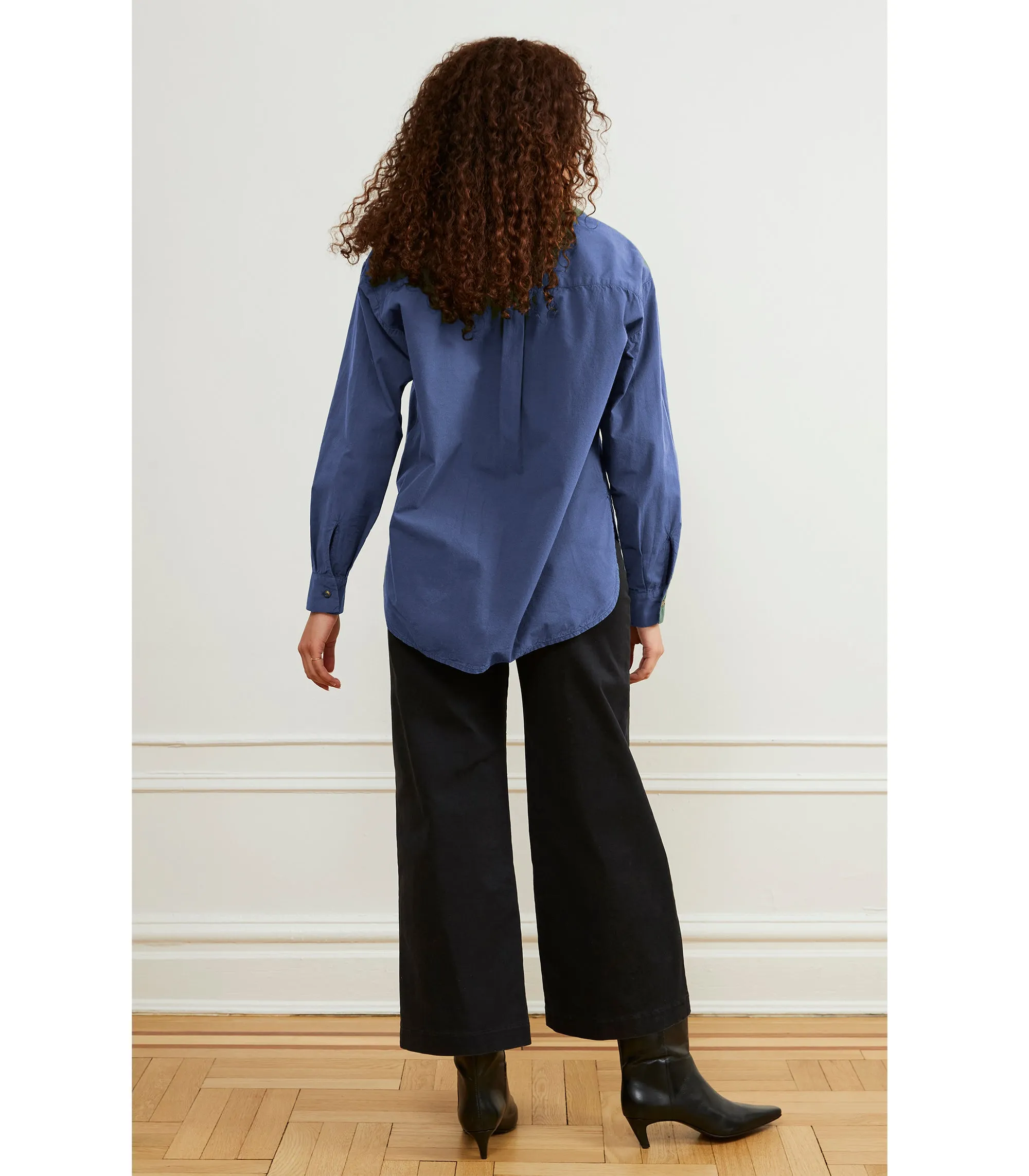 Elise Oversized Button Up Shirt - Yale Blue sold by Loup product image thumbnail 4