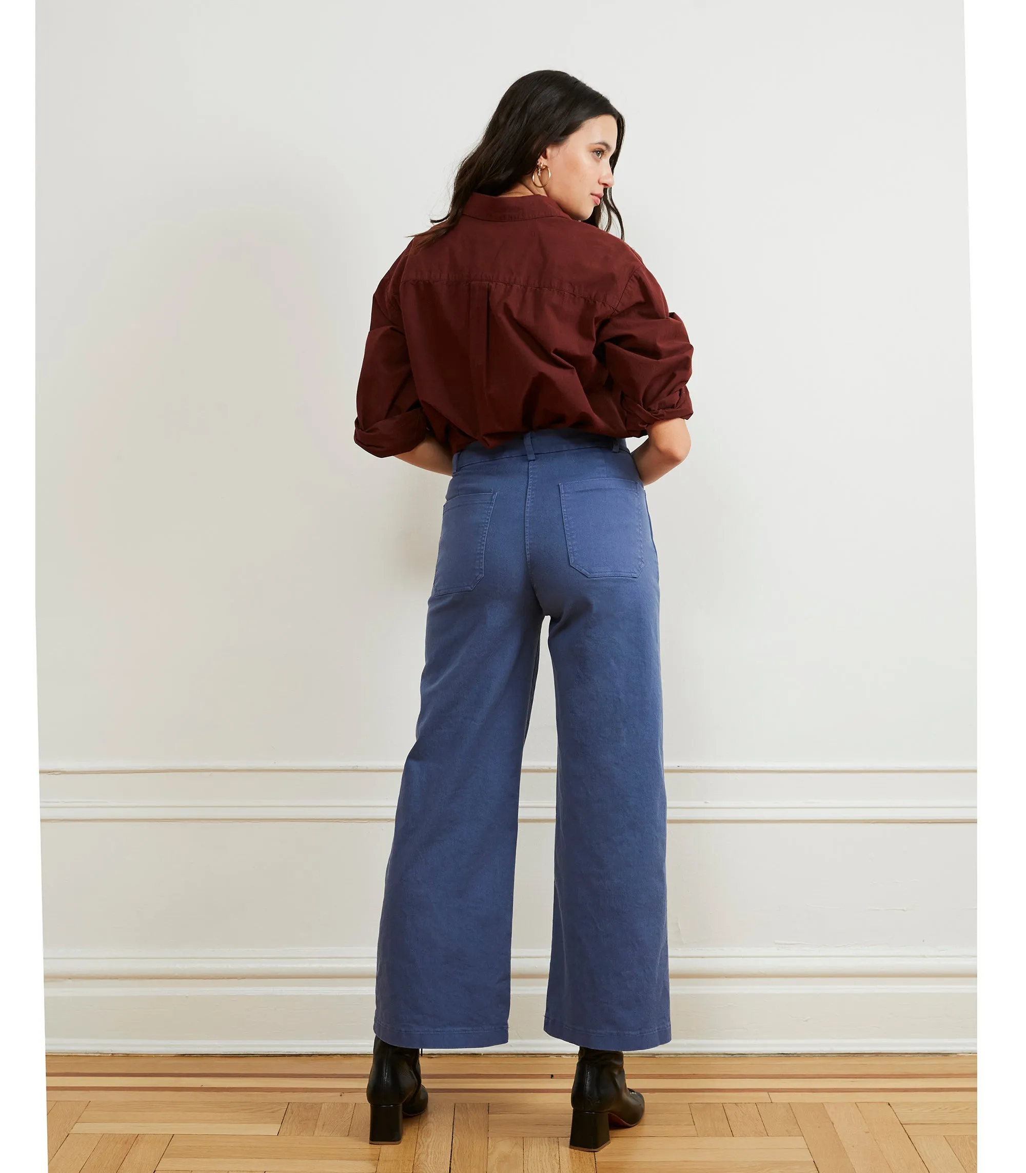 Toni Wide Ankle Pants - Yale Blue sold by Loup product image thumbnail 2