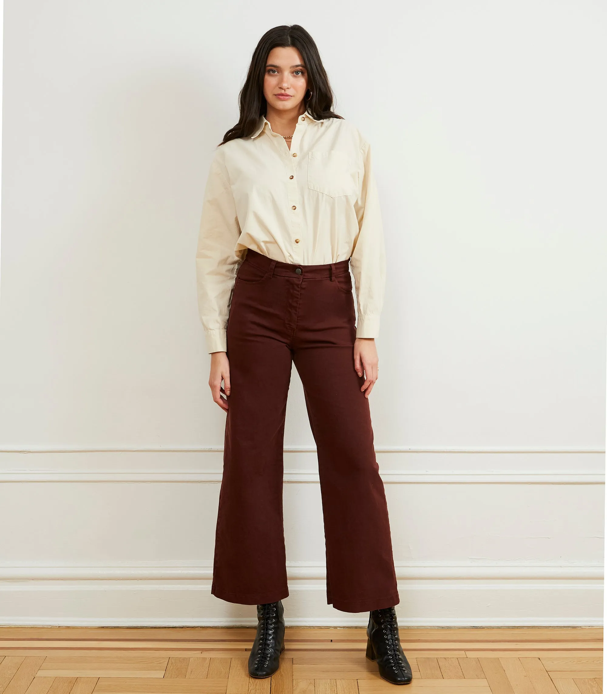 Toni Wide Ankle Pants - Coffee sold by Loup product image thumbnail 3