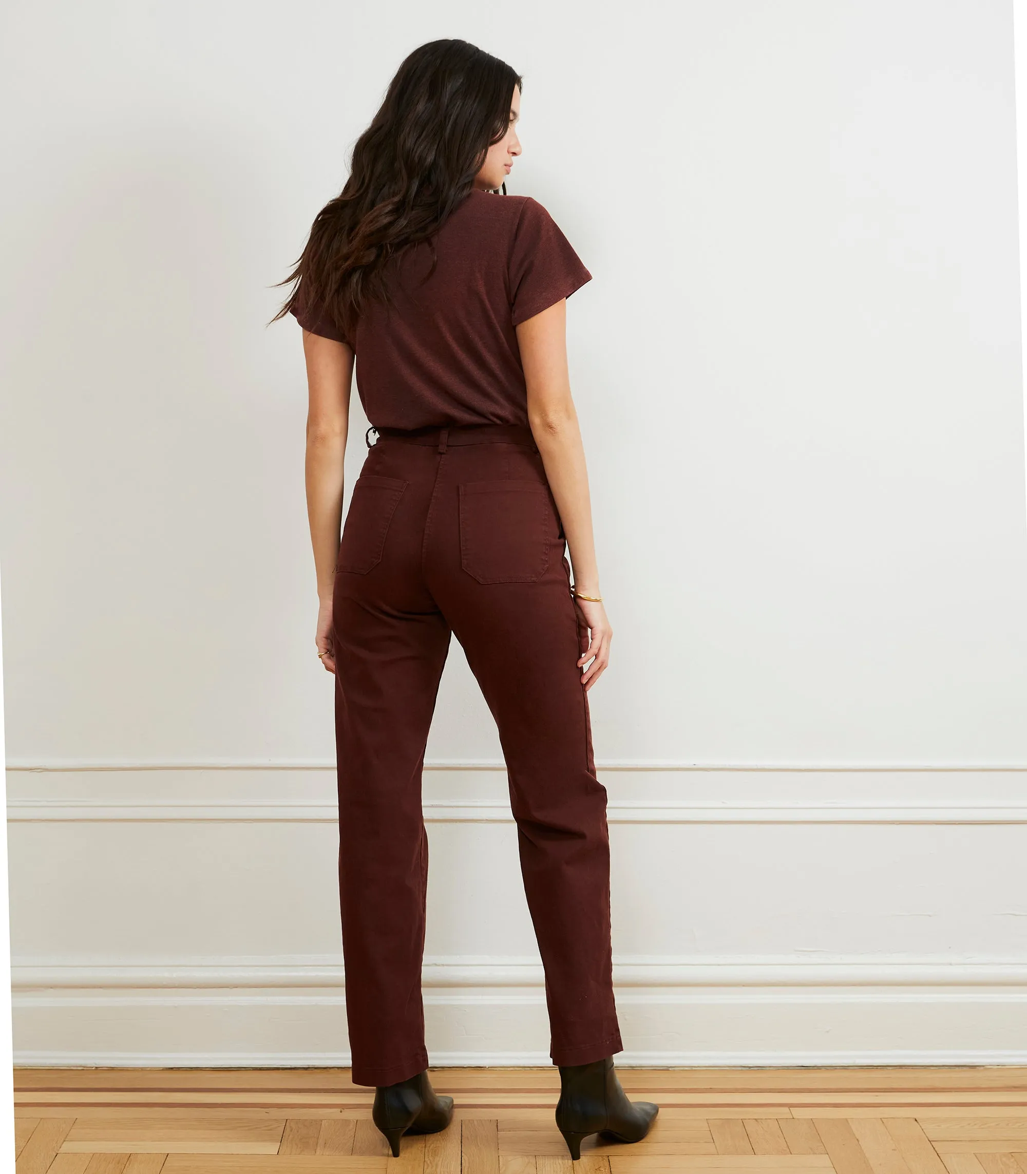 Long James Straight-Leg Work Pant - Coffee sold by Loup product image thumbnail 2