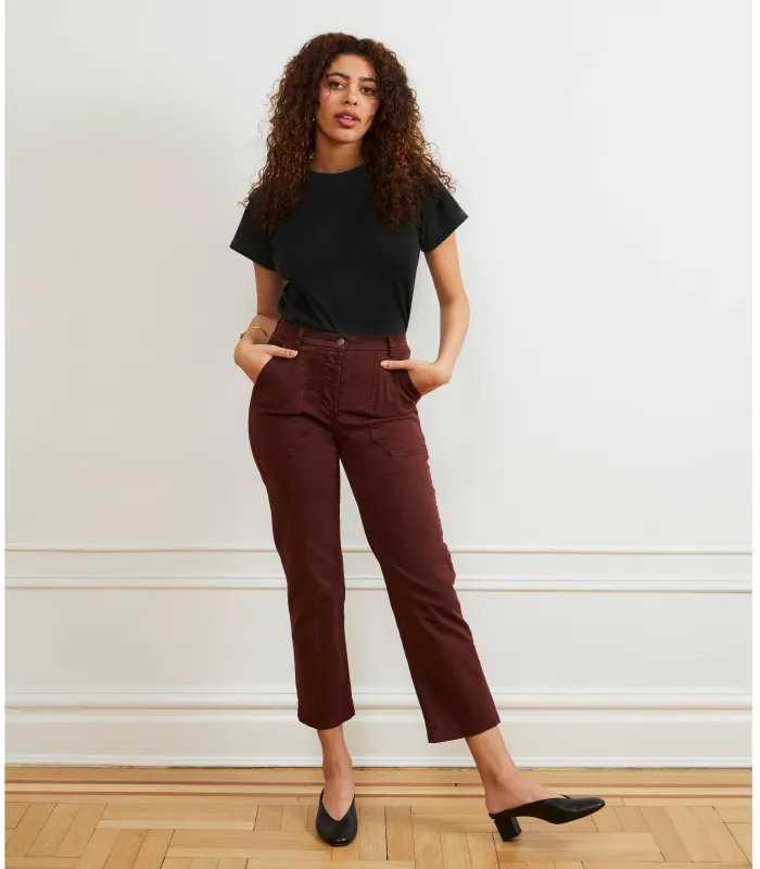 James Straight-Leg Work Pant - Coffee sold by Loup
