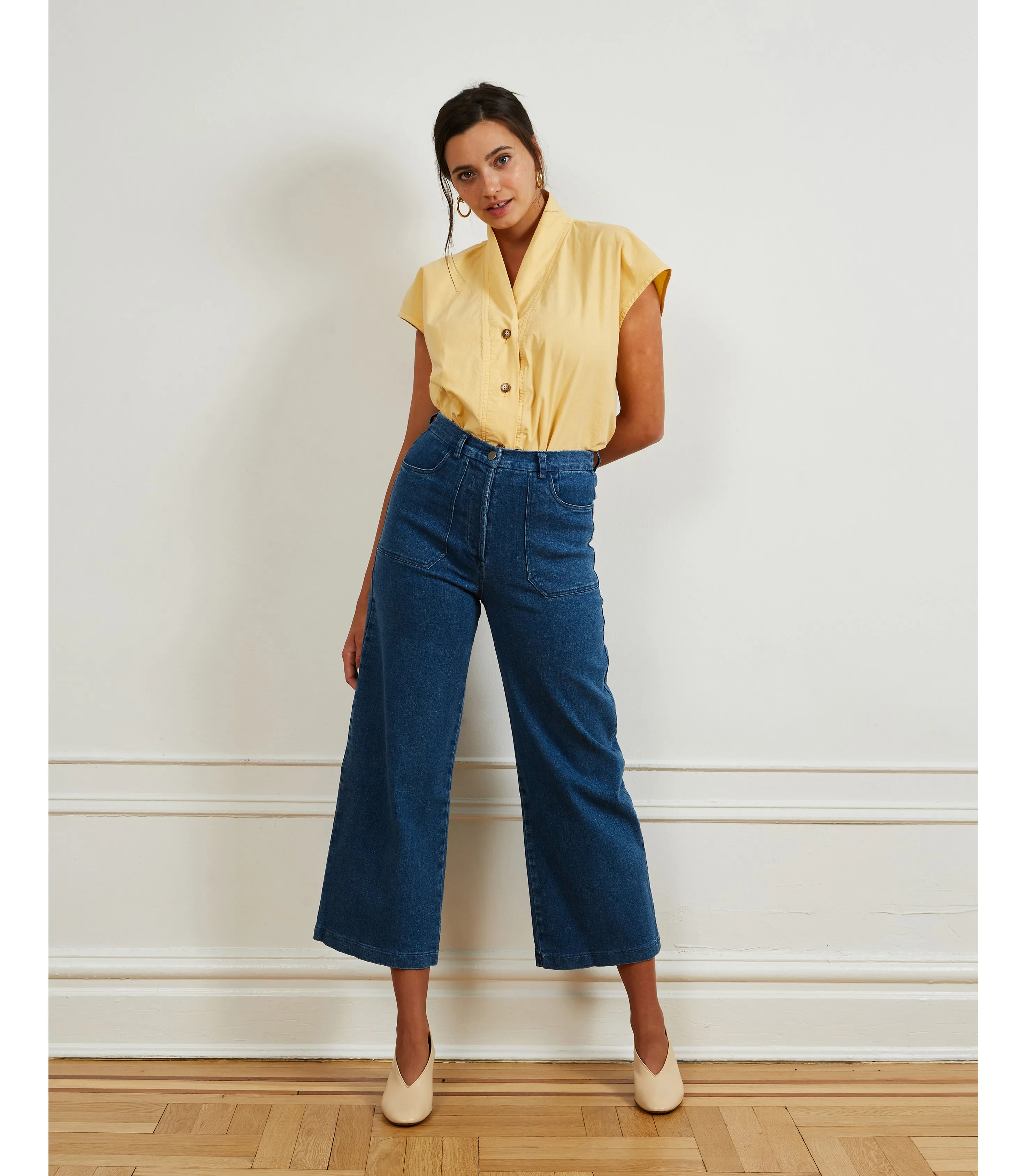 Sienna Shawl Collar Top - Butter sold by Loup product image thumbnail 4