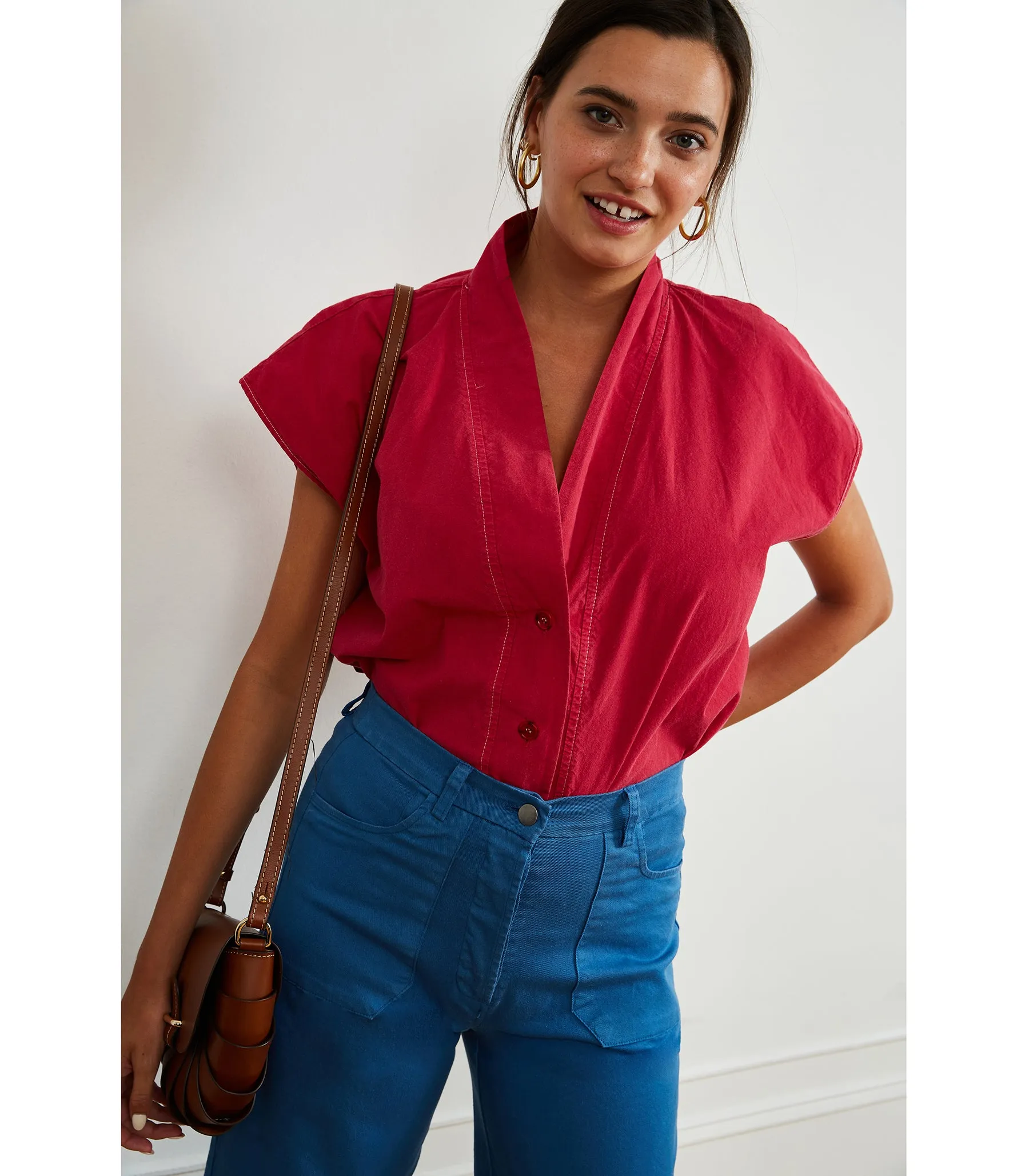 Sienna Shawl Collar Top - Rose sold by Loup product image thumbnail 2