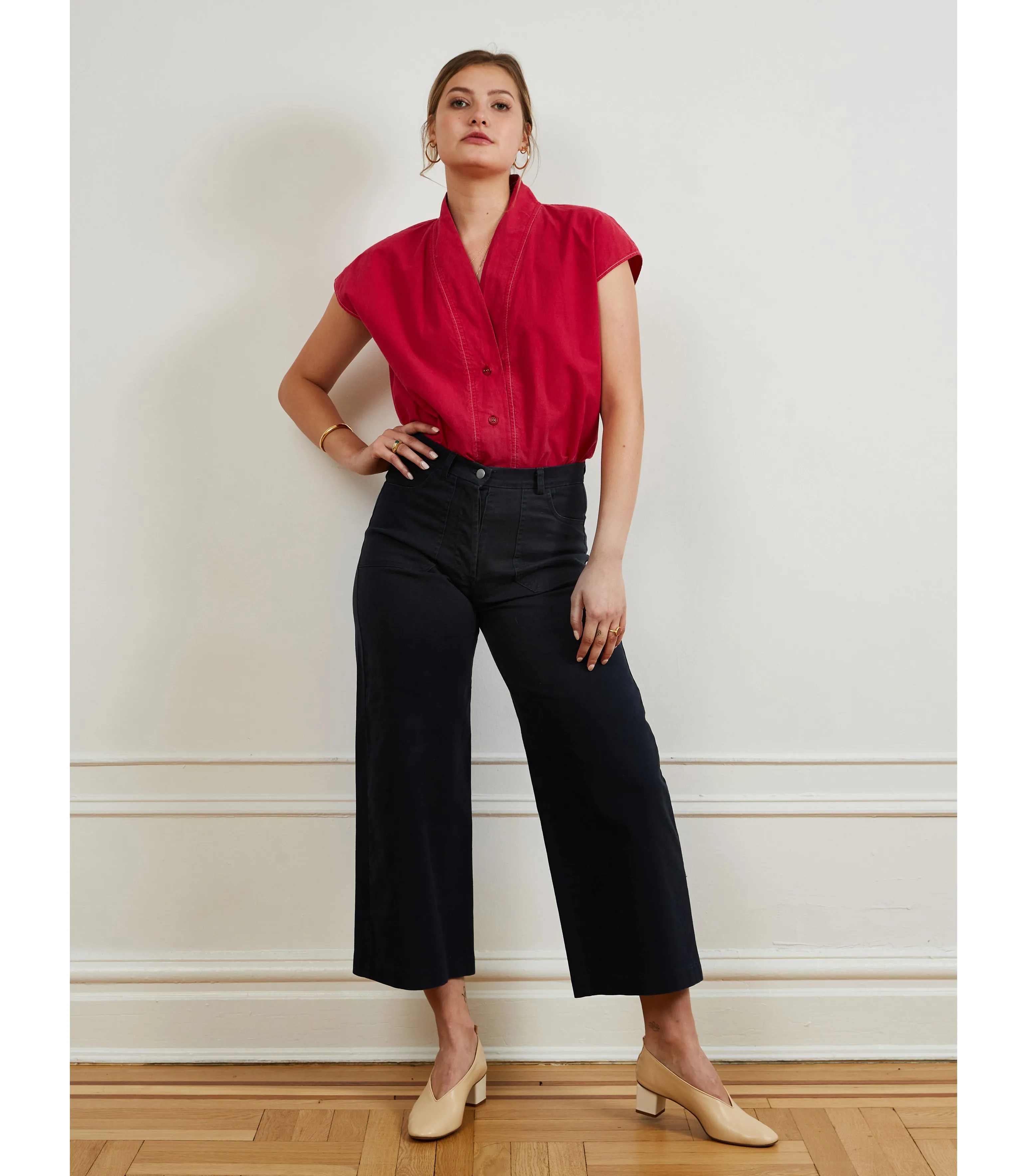 Sienna Shawl Collar Top - Rose sold by Loup product image thumbnail 5