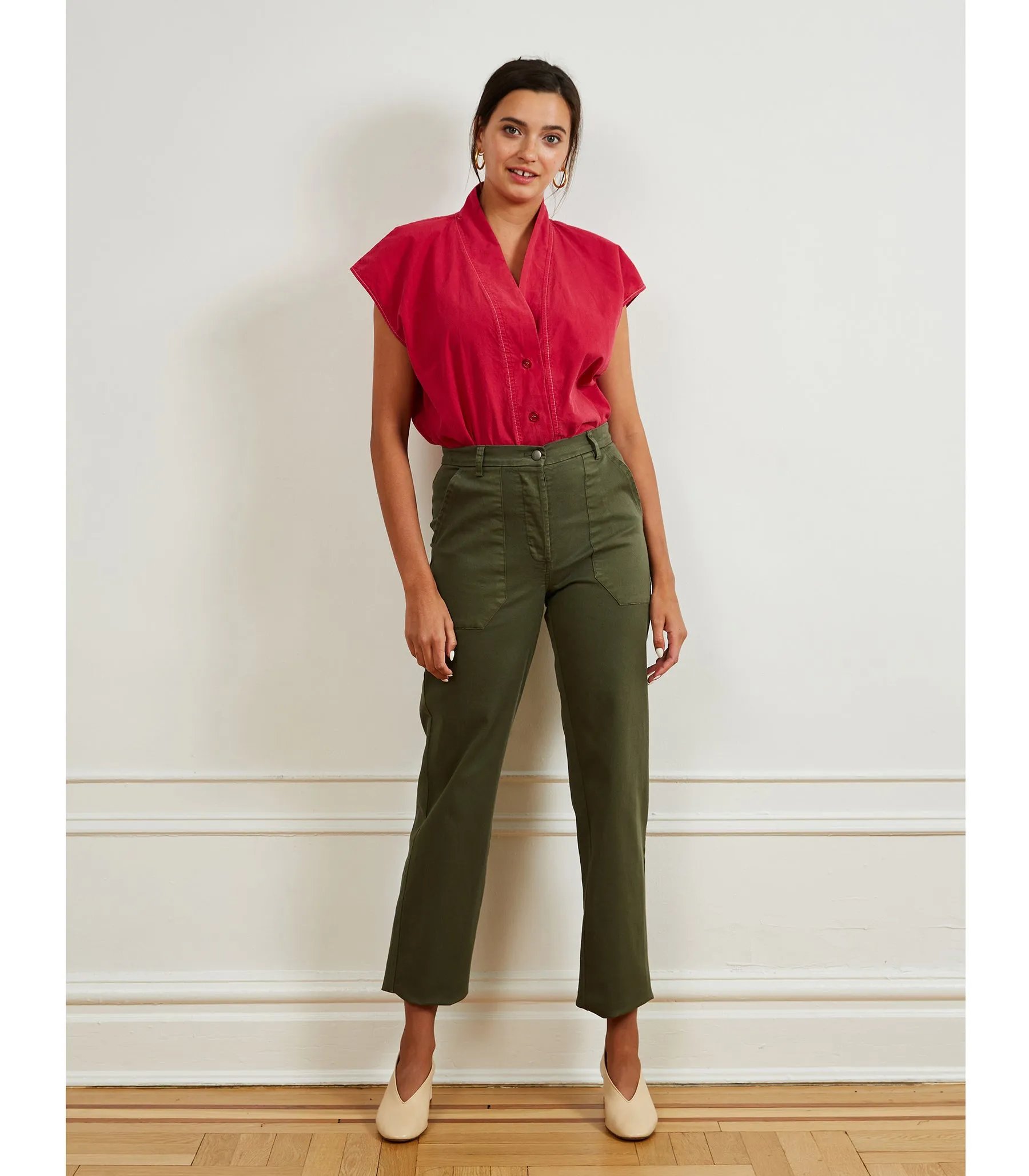 James Straight-Leg Work Pant - Pine sold by Loup