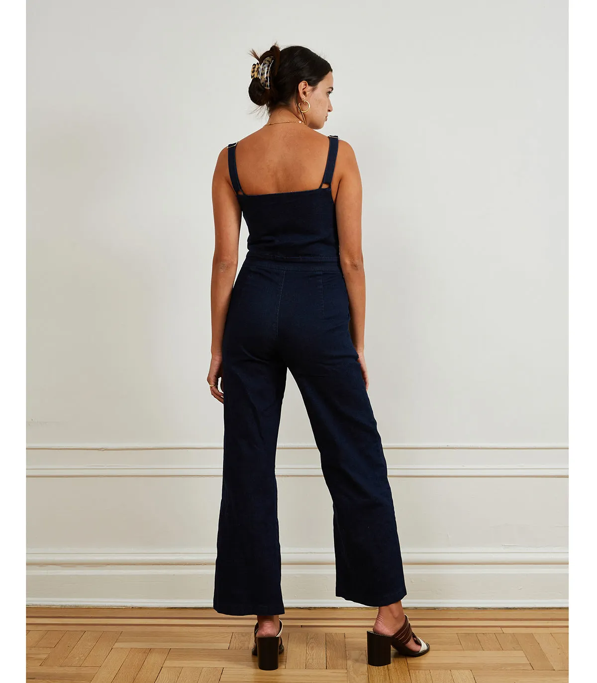 Billy Zip Front Wide Leg Jumpsuit - Dark Indigo sold by Loup product image thumbnail 2