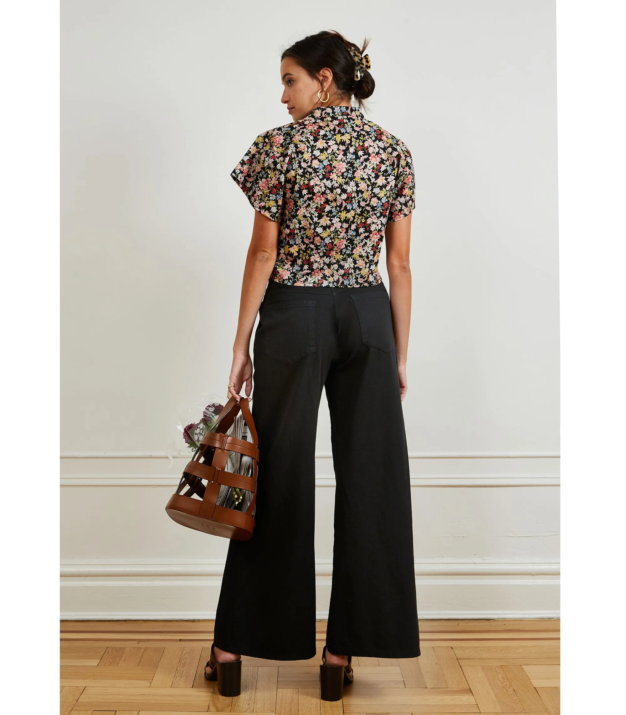 Donna Short-Sleeve Button-Up Top - Floral sold by Loup product image thumbnail 2
