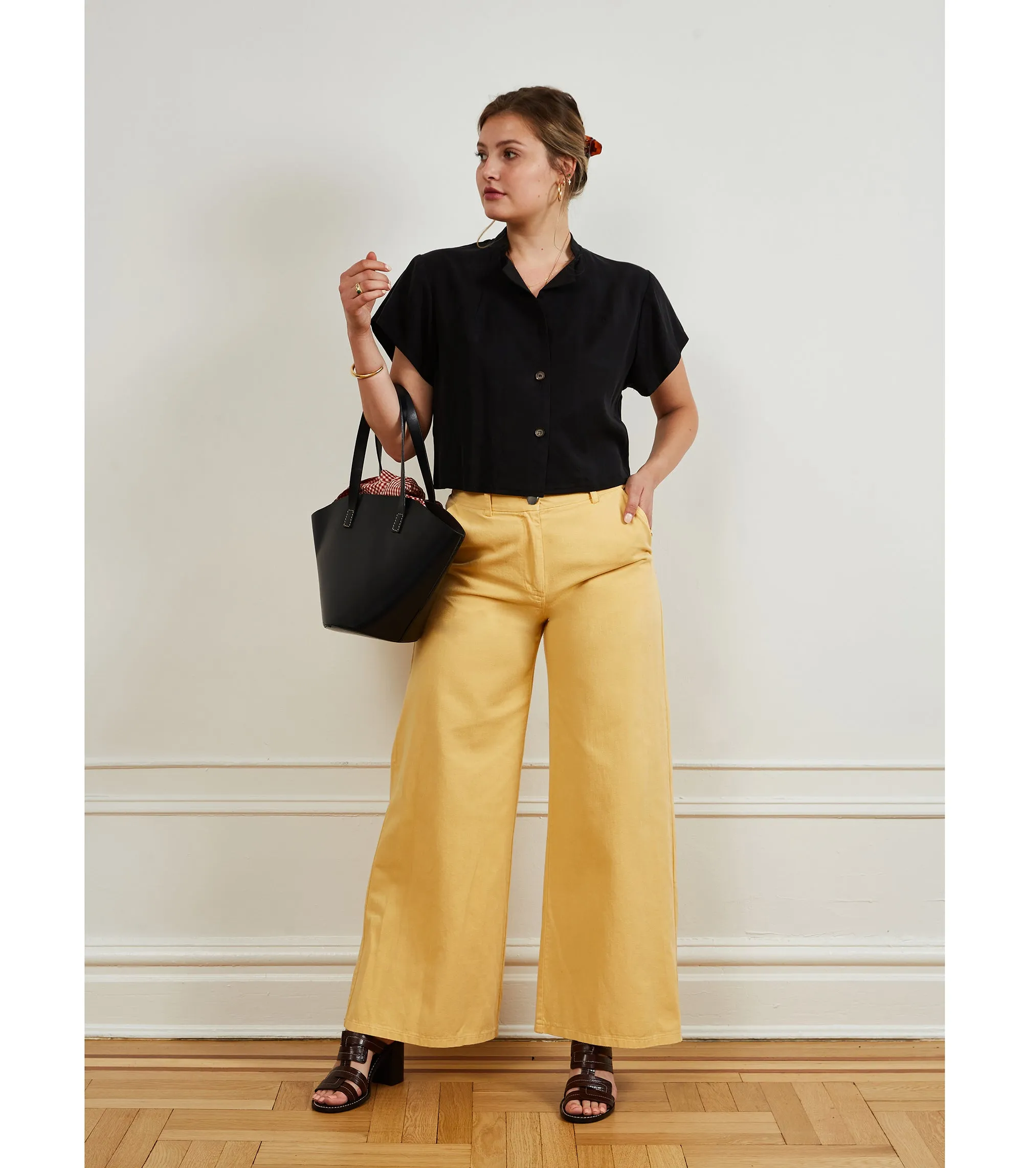 Brigitte Wide-Leg Trouser - Butter sold by Loup product image thumbnail 3