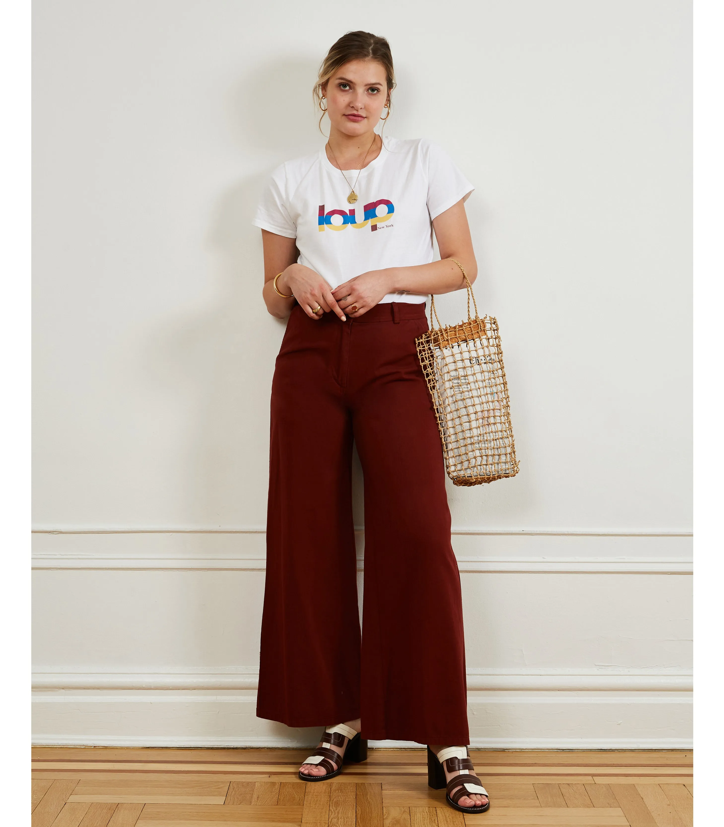 Brigitte Wide-Leg Trouser - Cocoa sold by Loup product image thumbnail 3