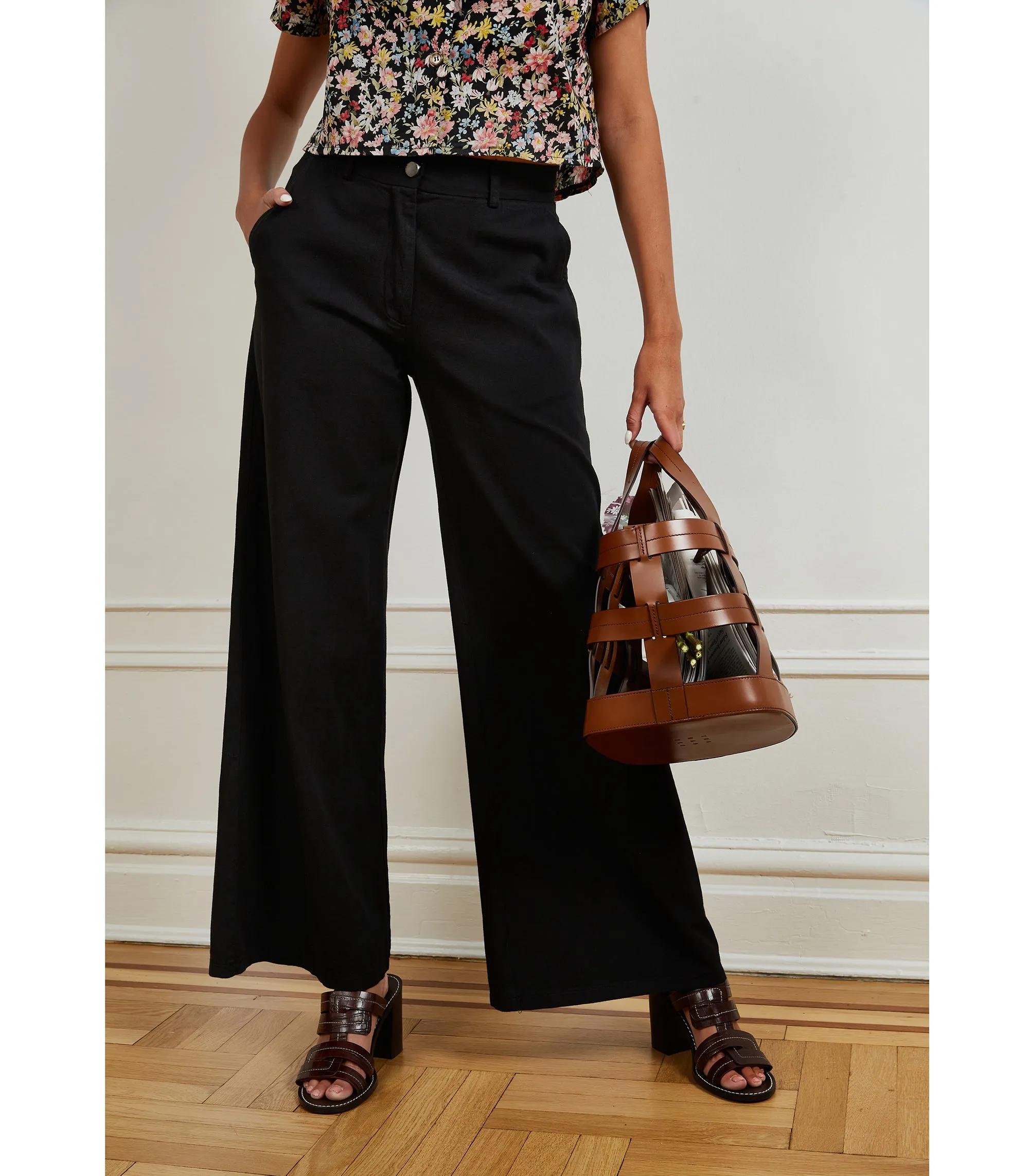 Brigitte Wide-Leg Trouser - Black sold by Loup product image thumbnail 4