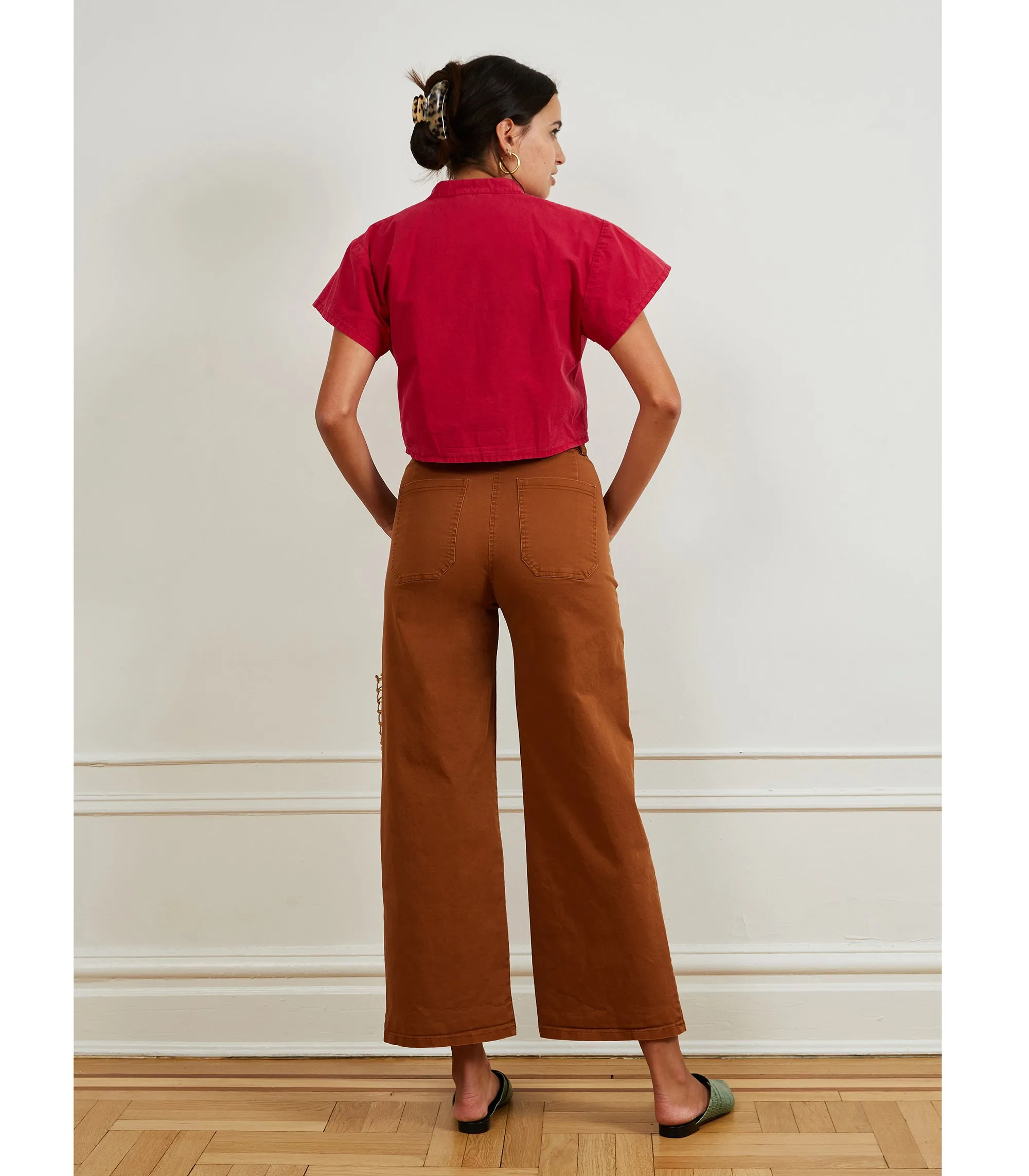 Toni Wide Ankle Pants - Walnut sold by Loup product image thumbnail 2